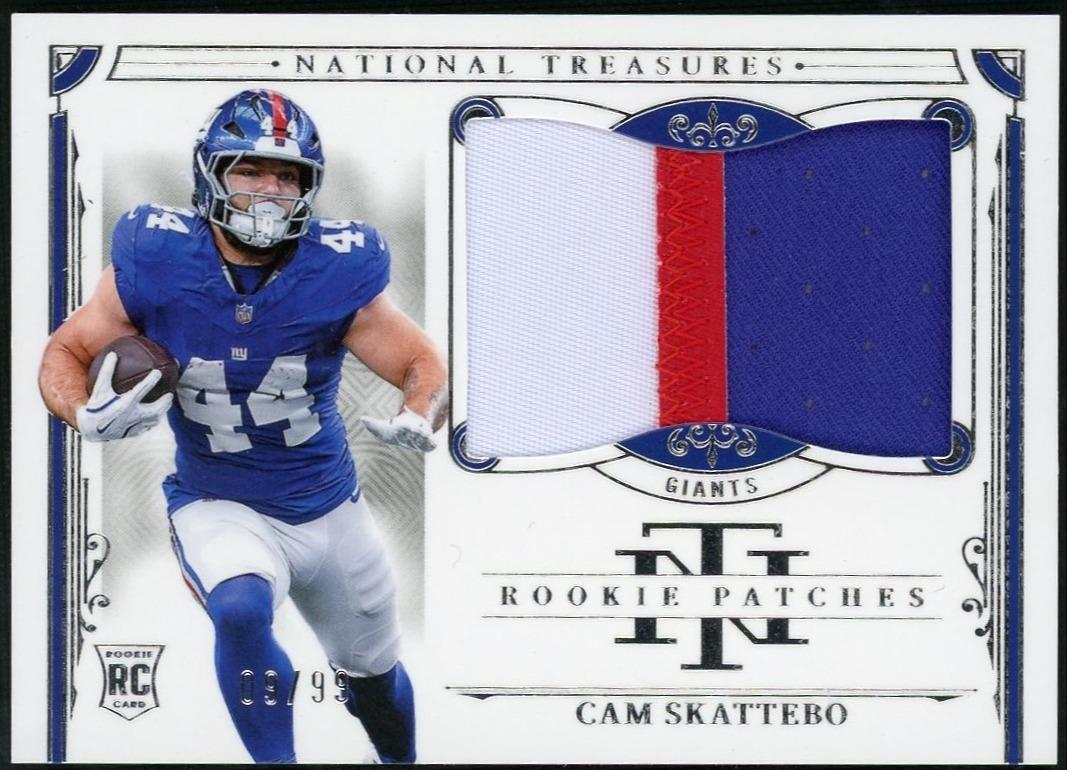2025 National Treasures Cam Skattebo Patch /99