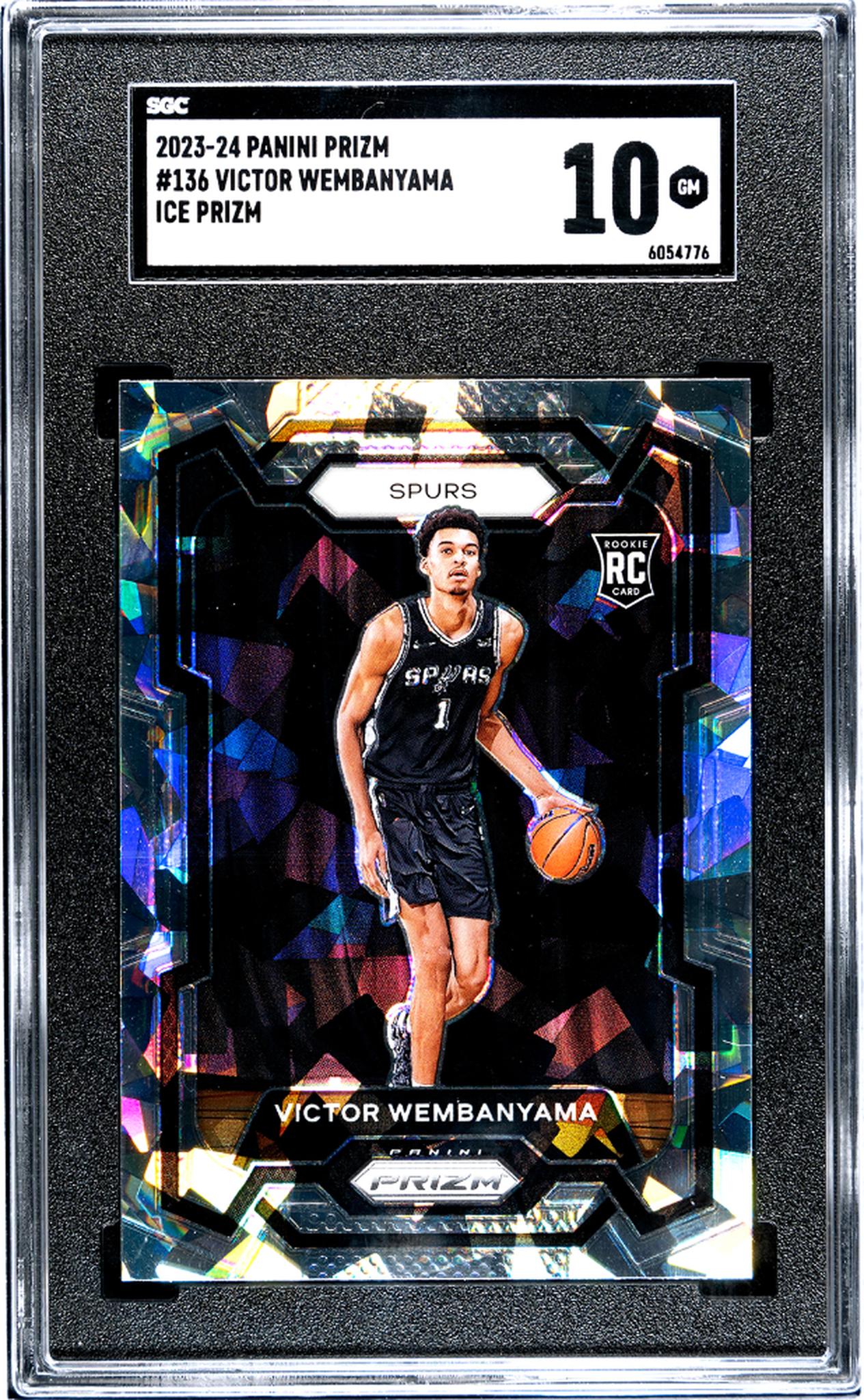 2023-24 Panini Prizm Ice Prizm Victor Wembanyama #136 RC SGC 10