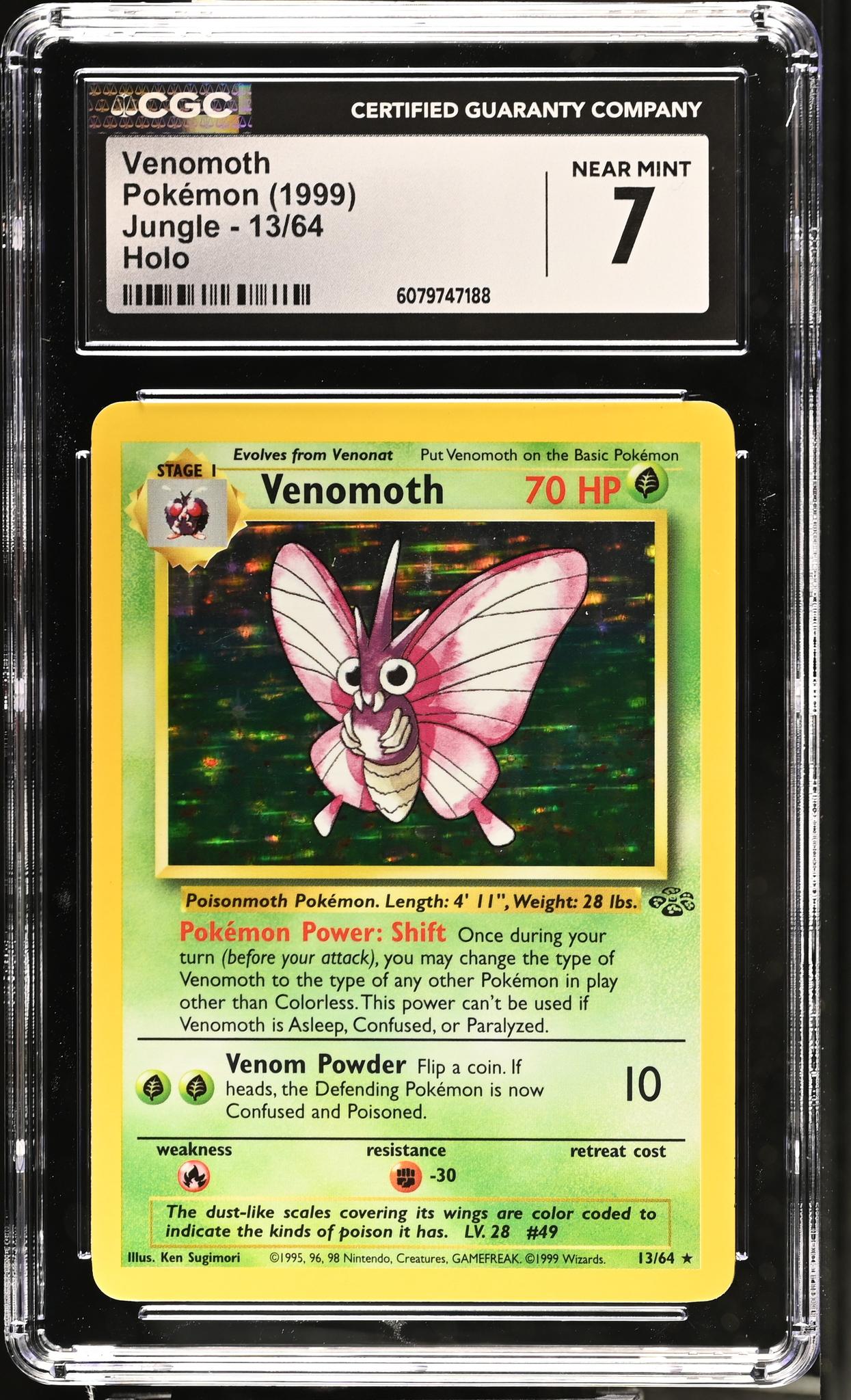 1999 Pokémon Jungle Venomoth #13/64 Holo CGC 7