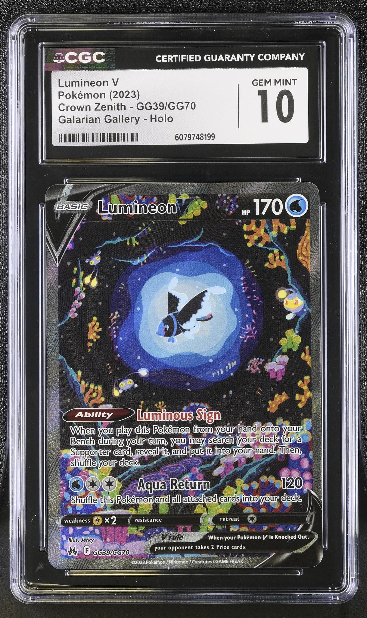2023 Pokemon #GG39/GG70 Lumineon V Galarian Gallery CGC 10