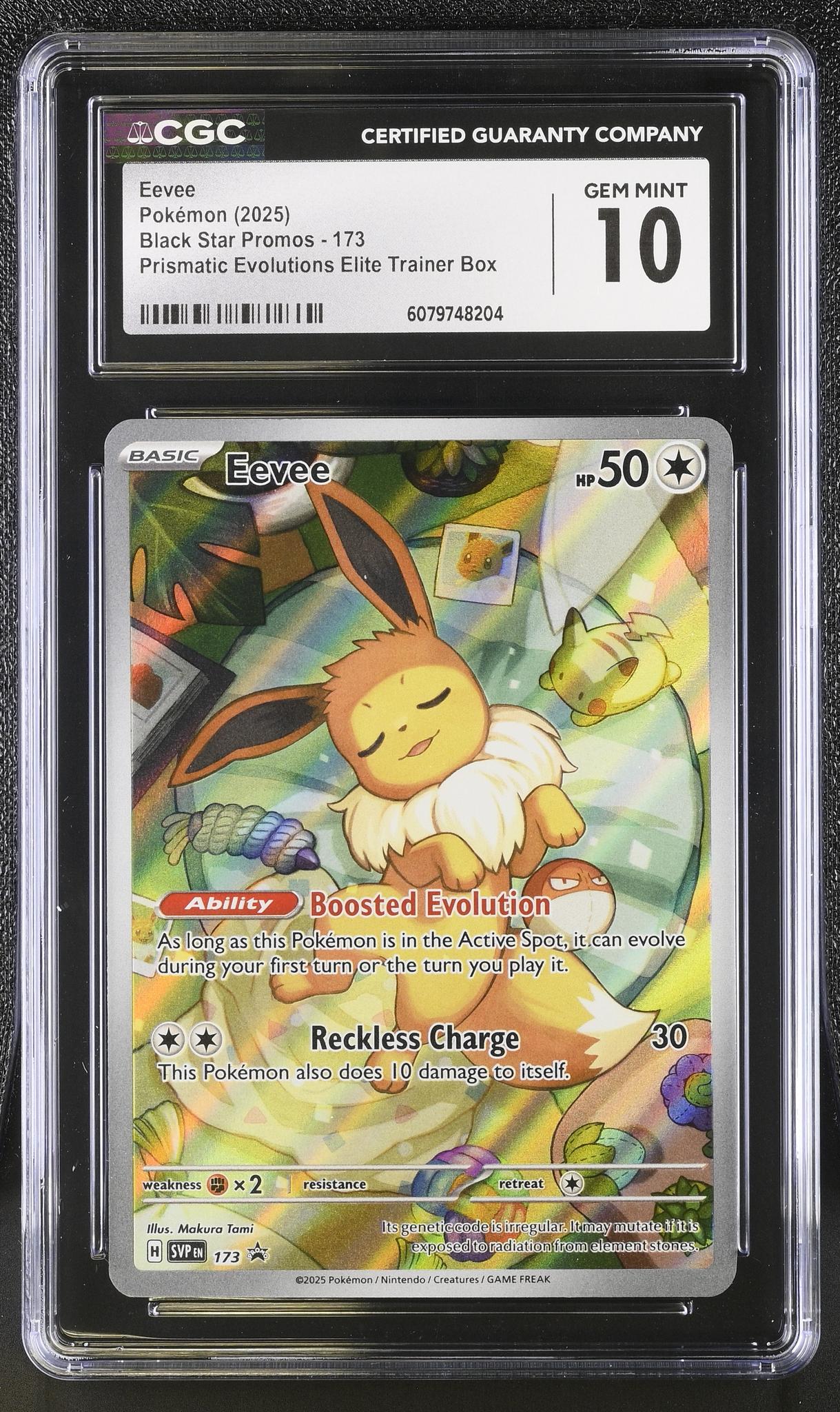 2025 Pokémon Scarlet & Violet Black Star Promo Eevee #SVP173 Holo CGC 10