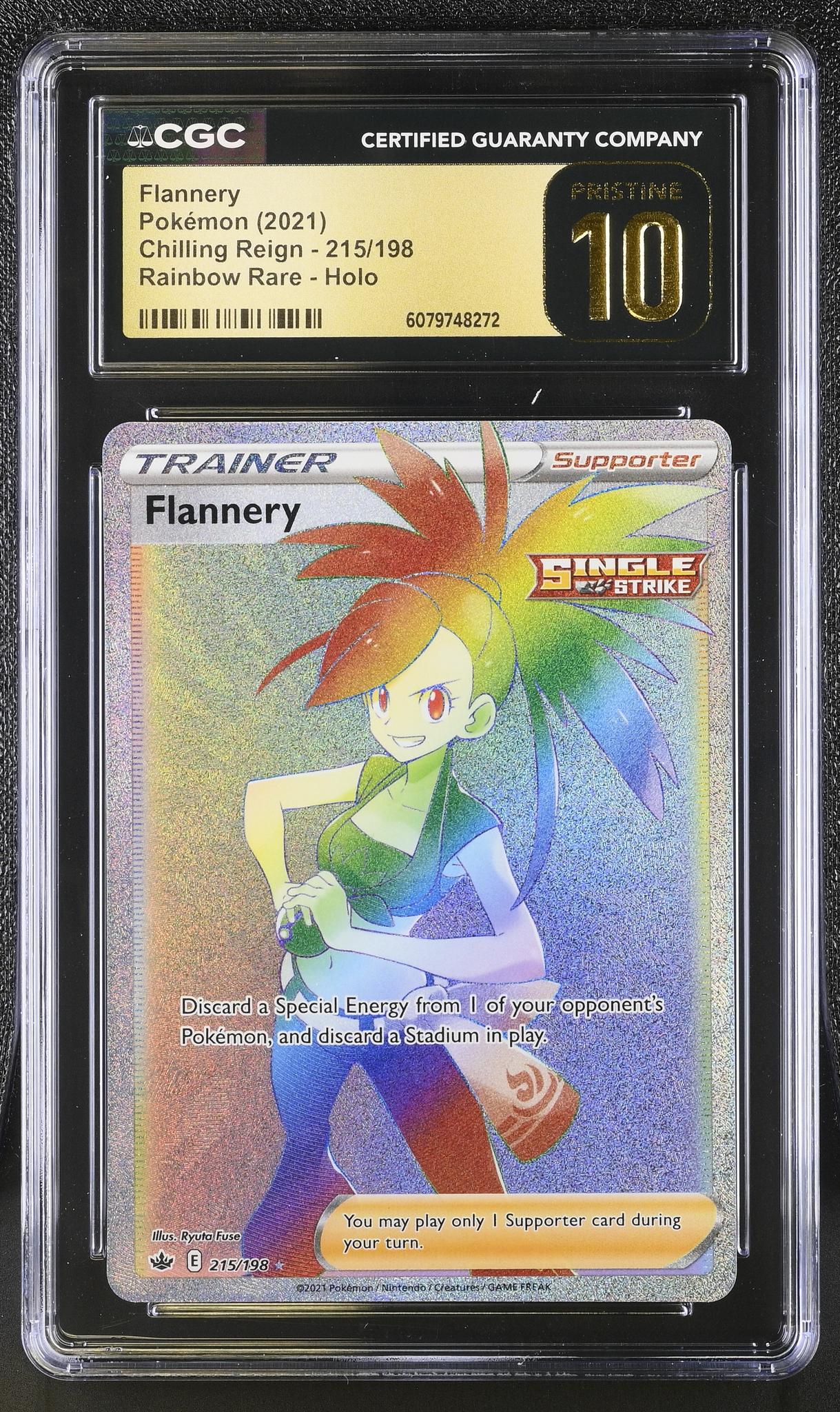 2021 Pokemon #215/198 Flannery Chilling Reign CGC 10