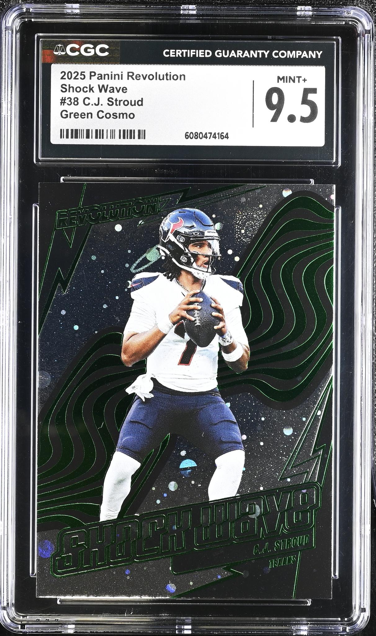 2025 Panini Revolution Shock Wave Green Cosmo C.J. Stroud #38 CGC 9.5