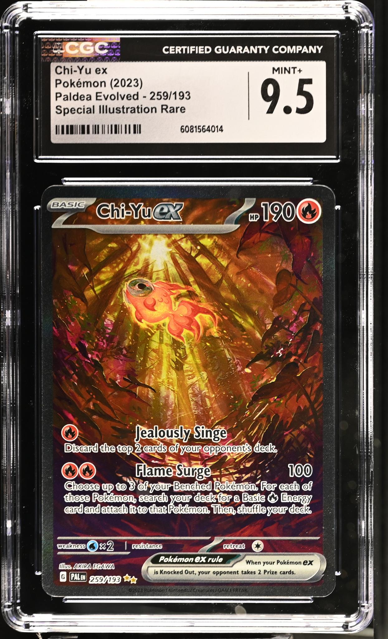 2023 Pokemon Paldea Evolved Special Illustration Rare Chi-Yu ex #259/193 CGC 9.5