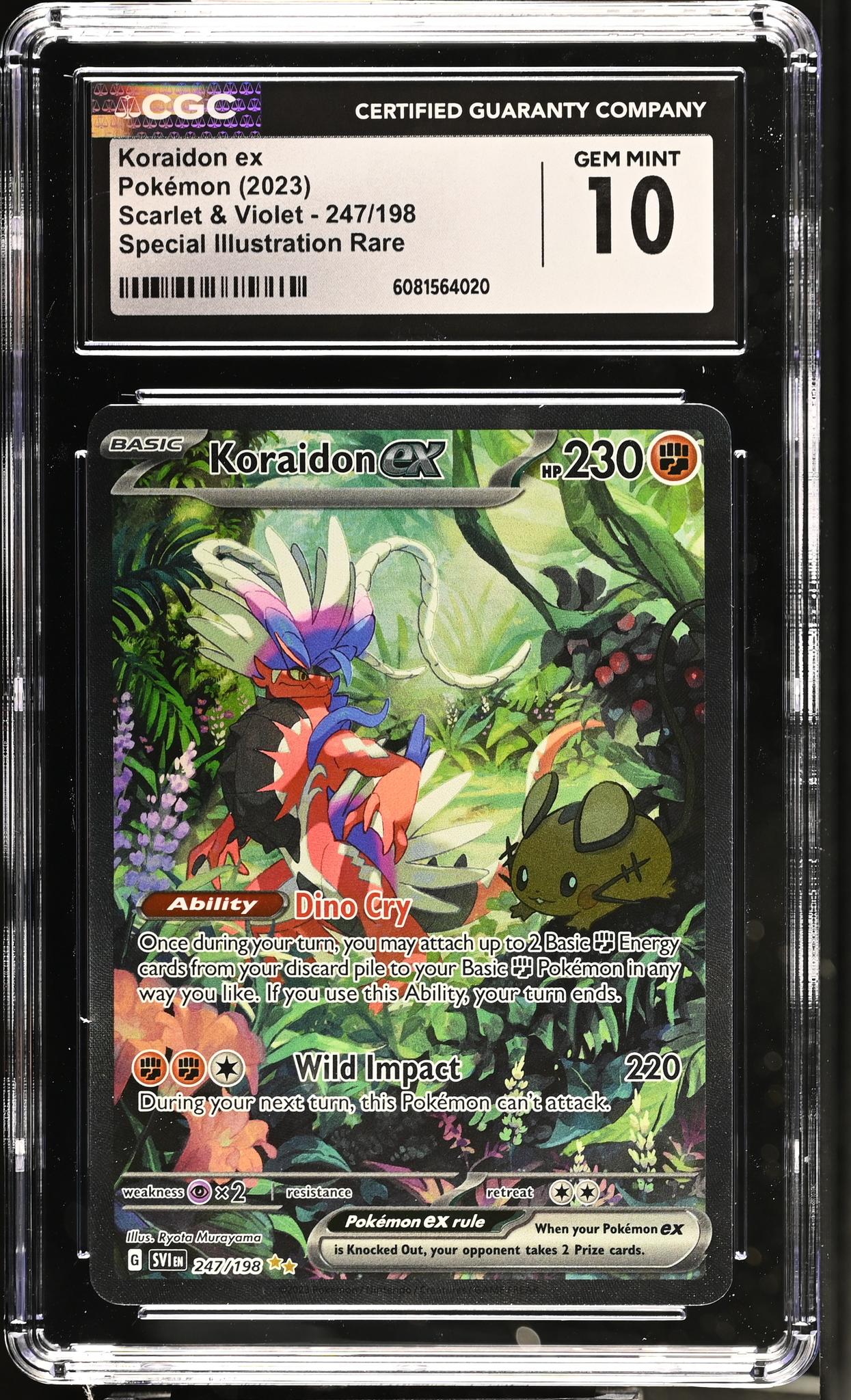 2023 Pokémon Scarlet & Violet Special Illustration Rare Koraidon #247/198 CGC 10