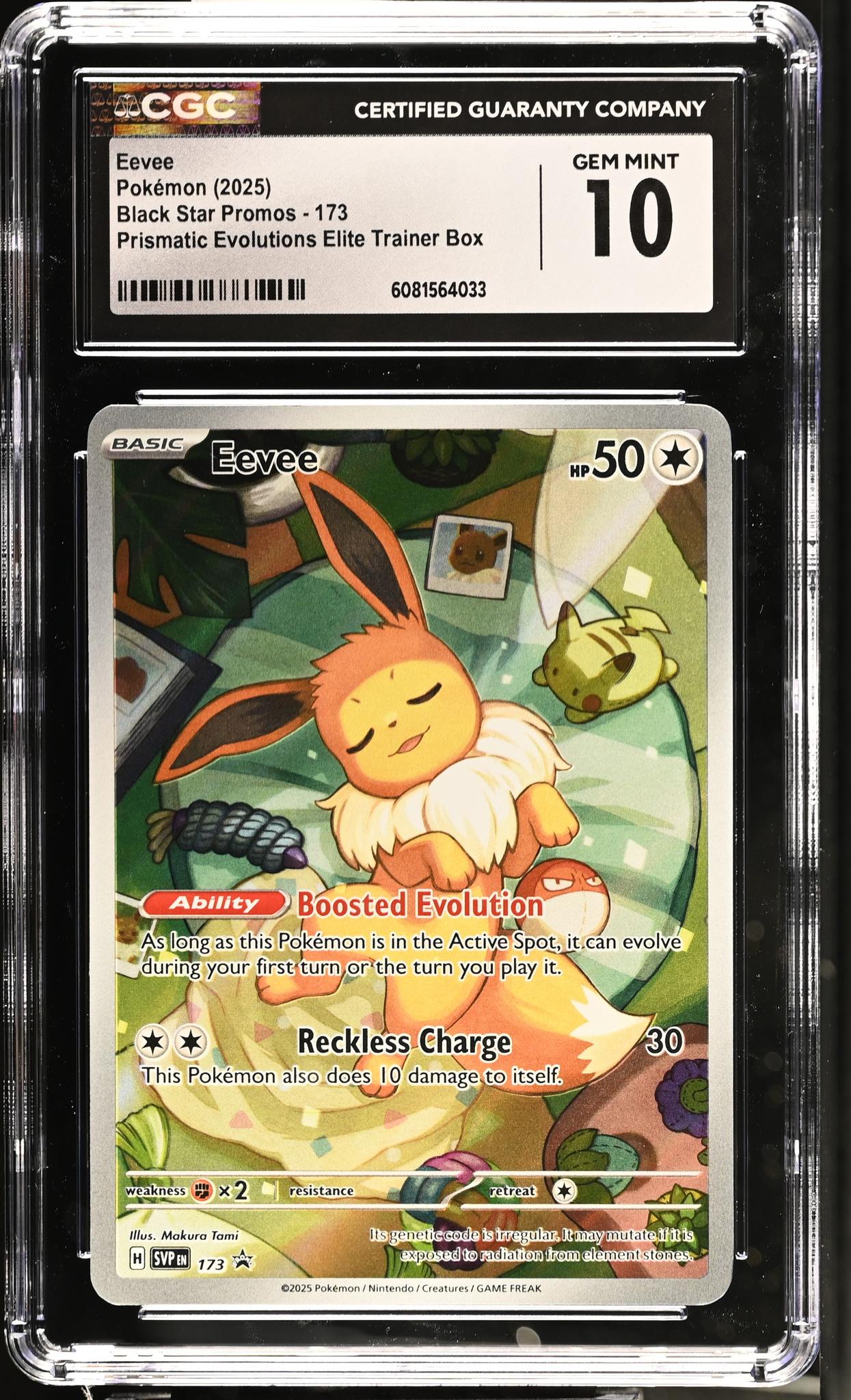 2025 Pokémon Black Star Promos Prismatic Evolutions ETB Eevee #SVP EN 173 CGC 10