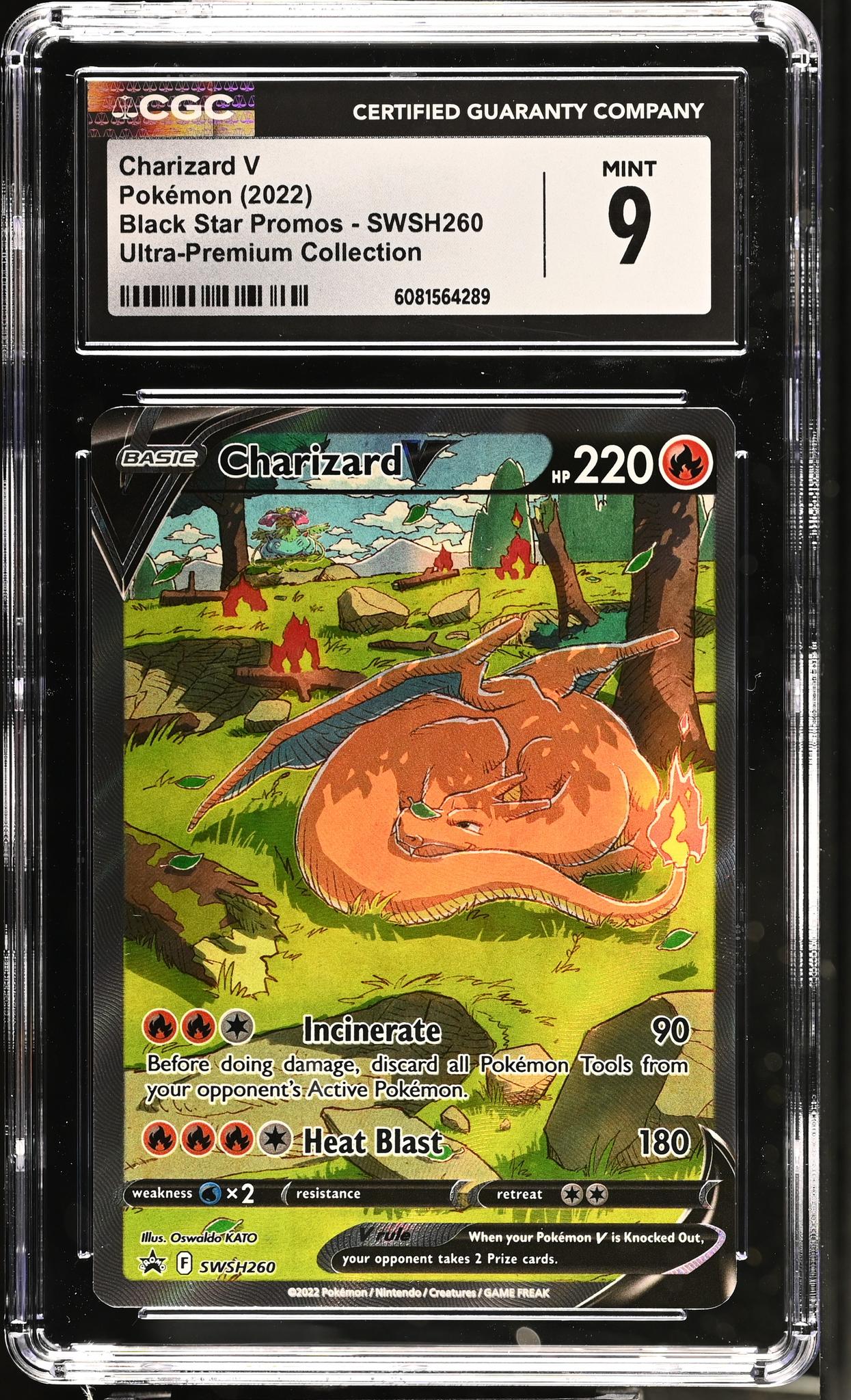 2022 Pokemon Black Star Promos Ultra-Premium Charizard V #SWSH260 CGC 9