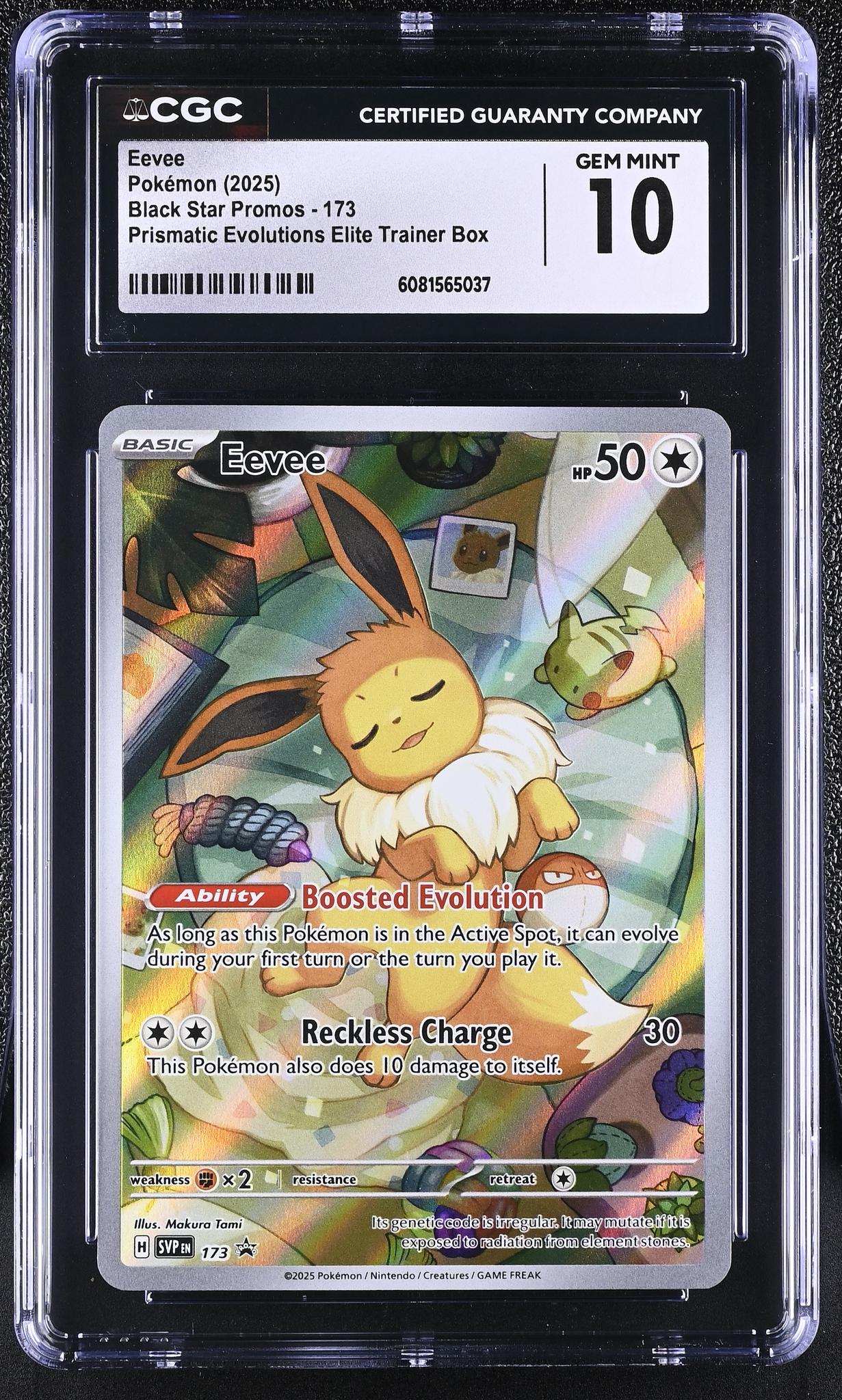 2025 Pokémon Scarlet & Violet Black Star Promo Eevee #SVP173 Holo CGC 10