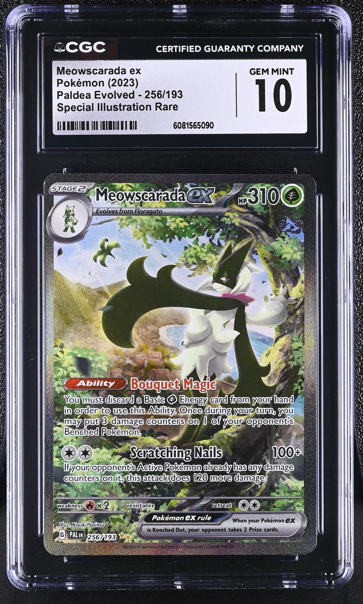 2023 Pokémon Paldea Evolved SIR Meowscarada ex #256/193 CGC 10