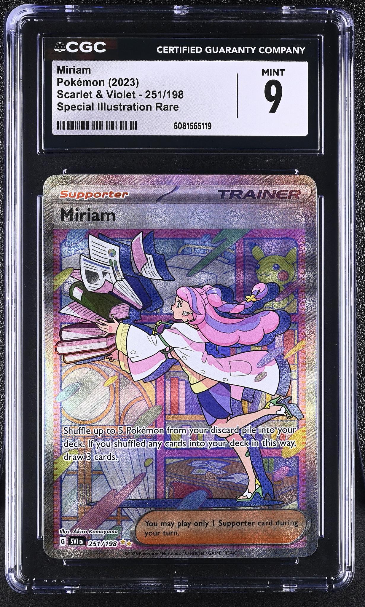 2023 Pokémon Scarlet & Violet SIR Trainer Miriam #251/198 CGC 9