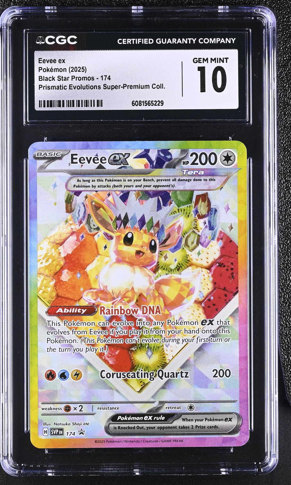 2025 Pokemon Black Star Promos Prismatic Evolutions Eevee ex #SVPEN174 CGC 10