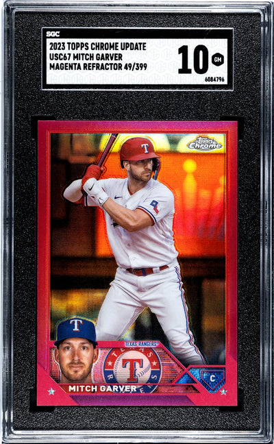 2023 Topps Chrome Update Mitch Garver #USC67 Magenta Refractor /399 SGC 10