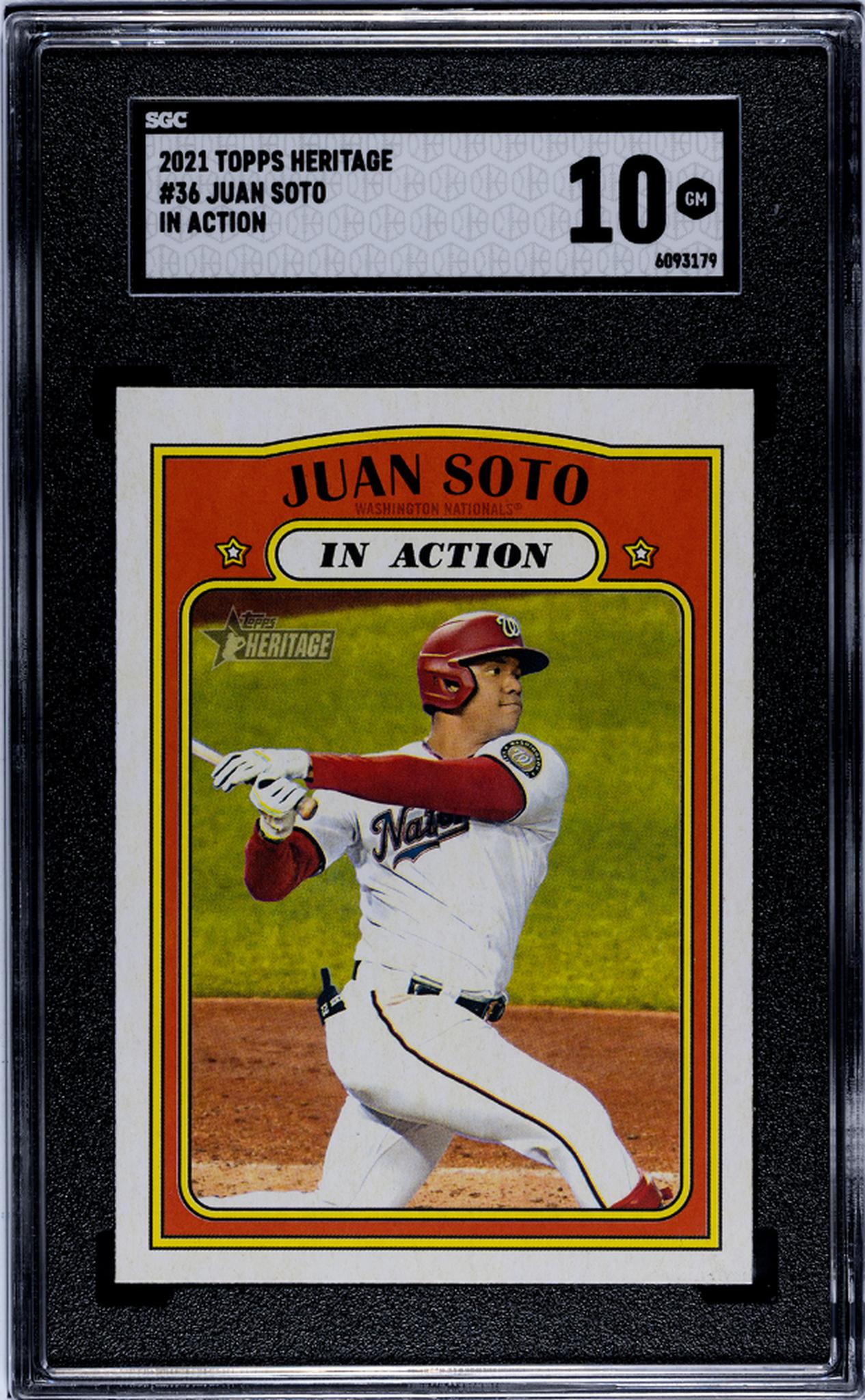 2021 Topps Heritage #36 Juan Soto In Action SGC 10