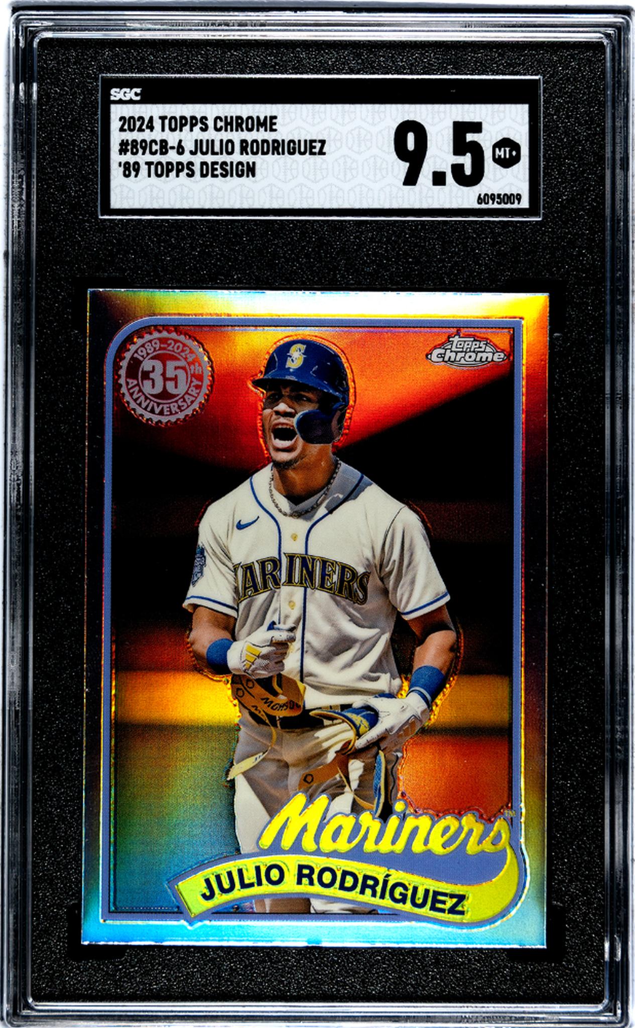 2024 Topps Chrome #89CB-6 Julio Rodriguez '89 Topps Design SGC 9.5