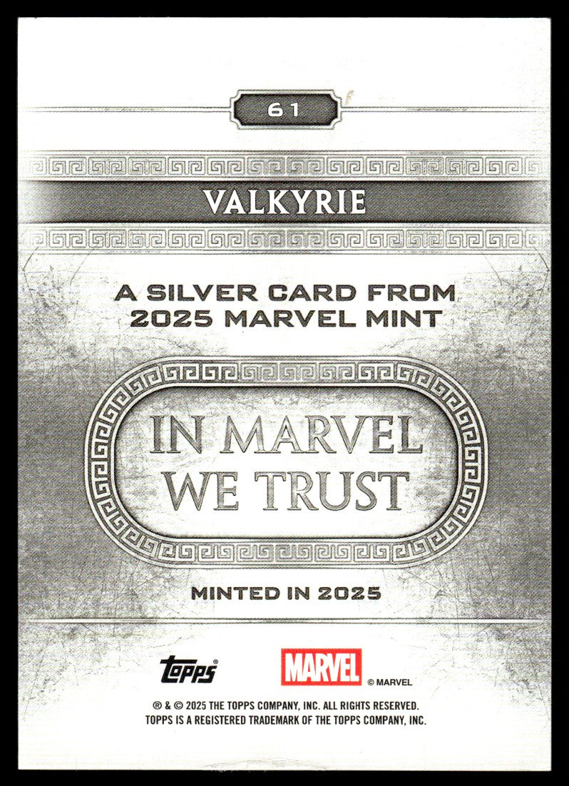 2025 Topps Minted 61 Valkyrie Marvel Mint /10