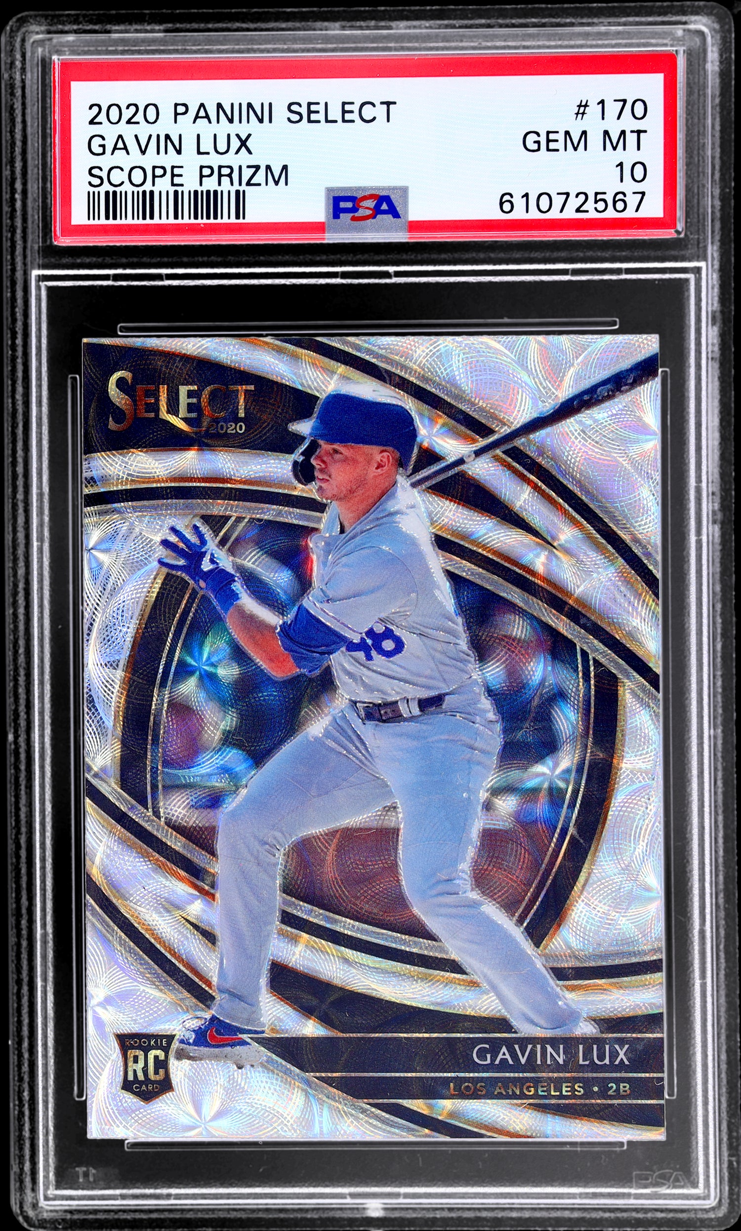 2020 Panini Select Scope Prizm Gavin Lux #170 PSA 10 RC
