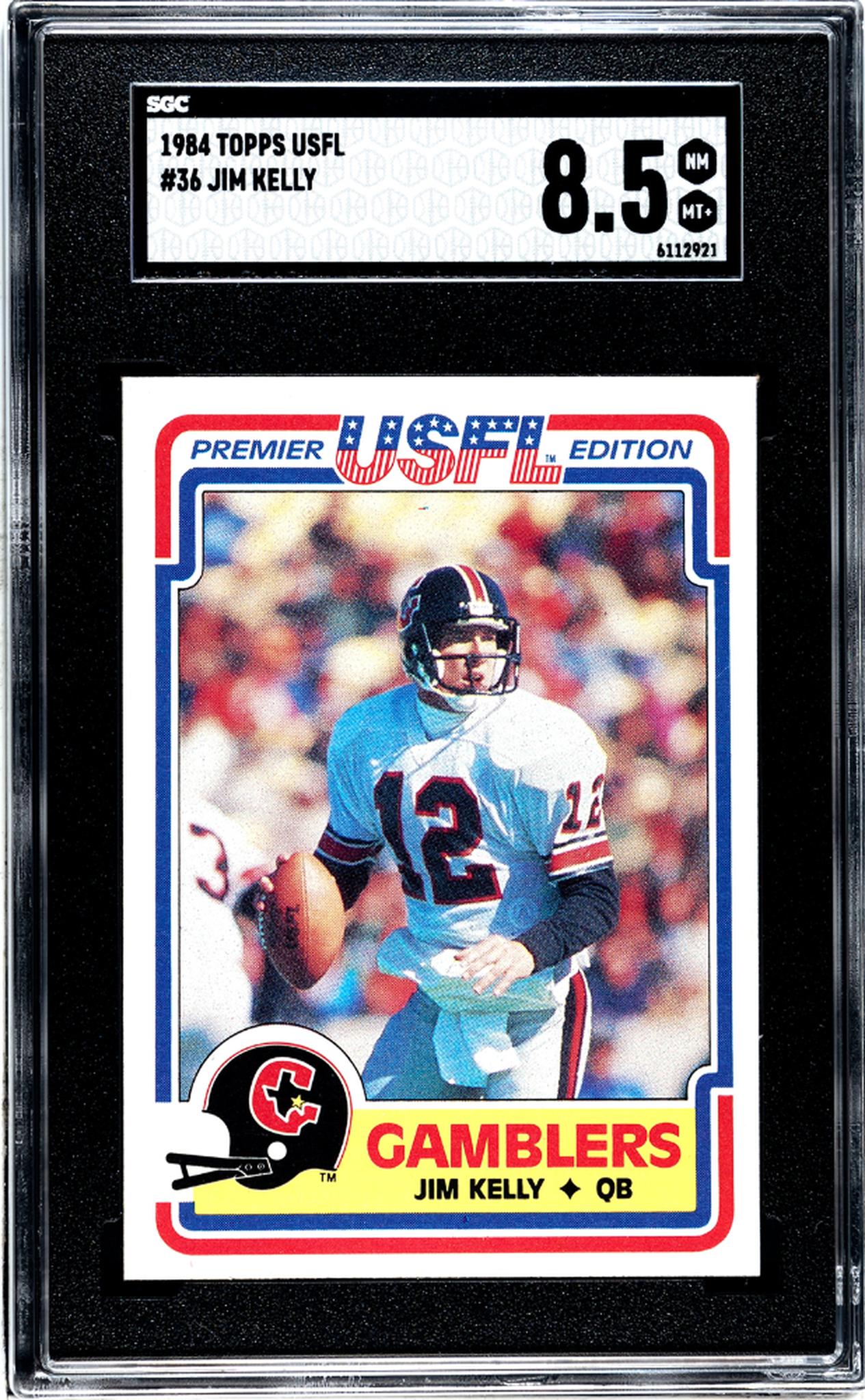 1984 Topps USFL Jim Kelly #36 RC SGC 8.5