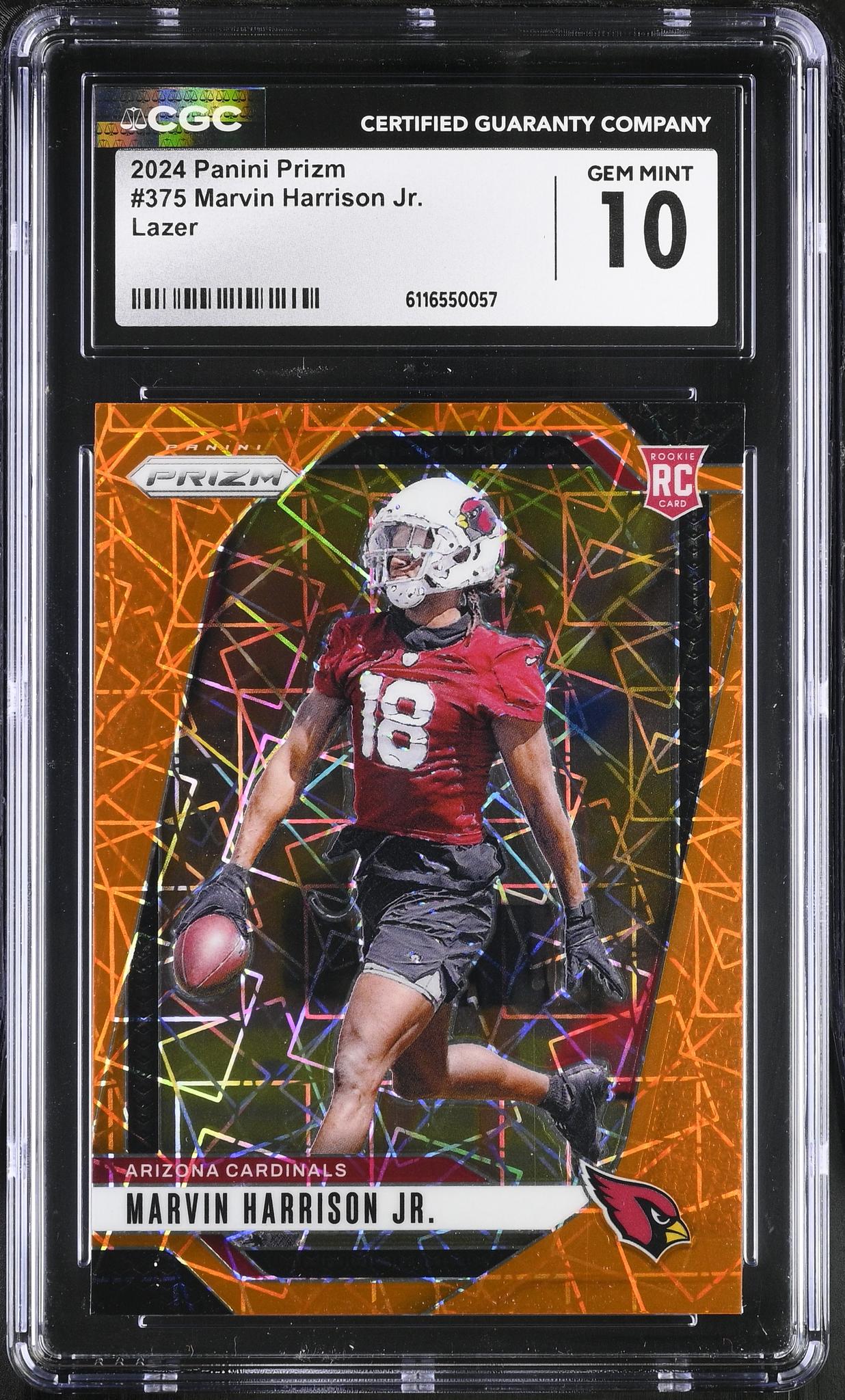 2024 Prizm #375 Marvin Harrison Jr. Lazer CGC 10