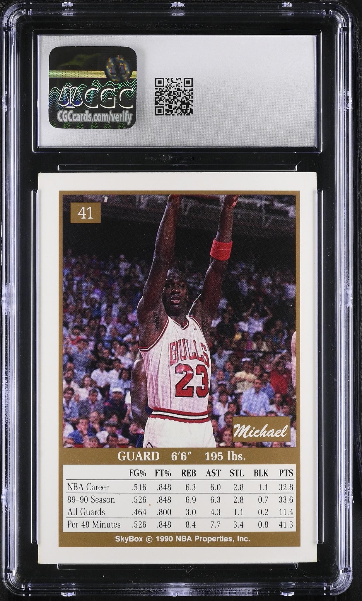 1990 SkyBox #41 Michael Jordan Prototype CGC AA
