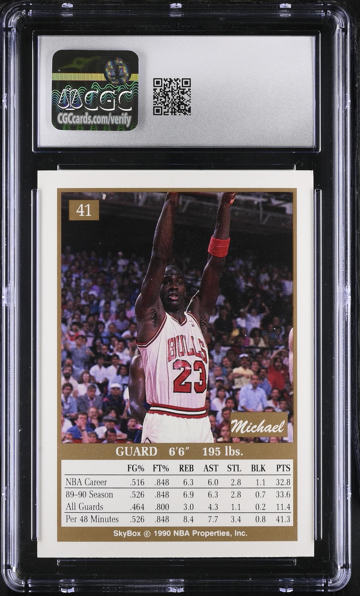 1990 SkyBox #41 Michael Jordan Prototype CGC AA