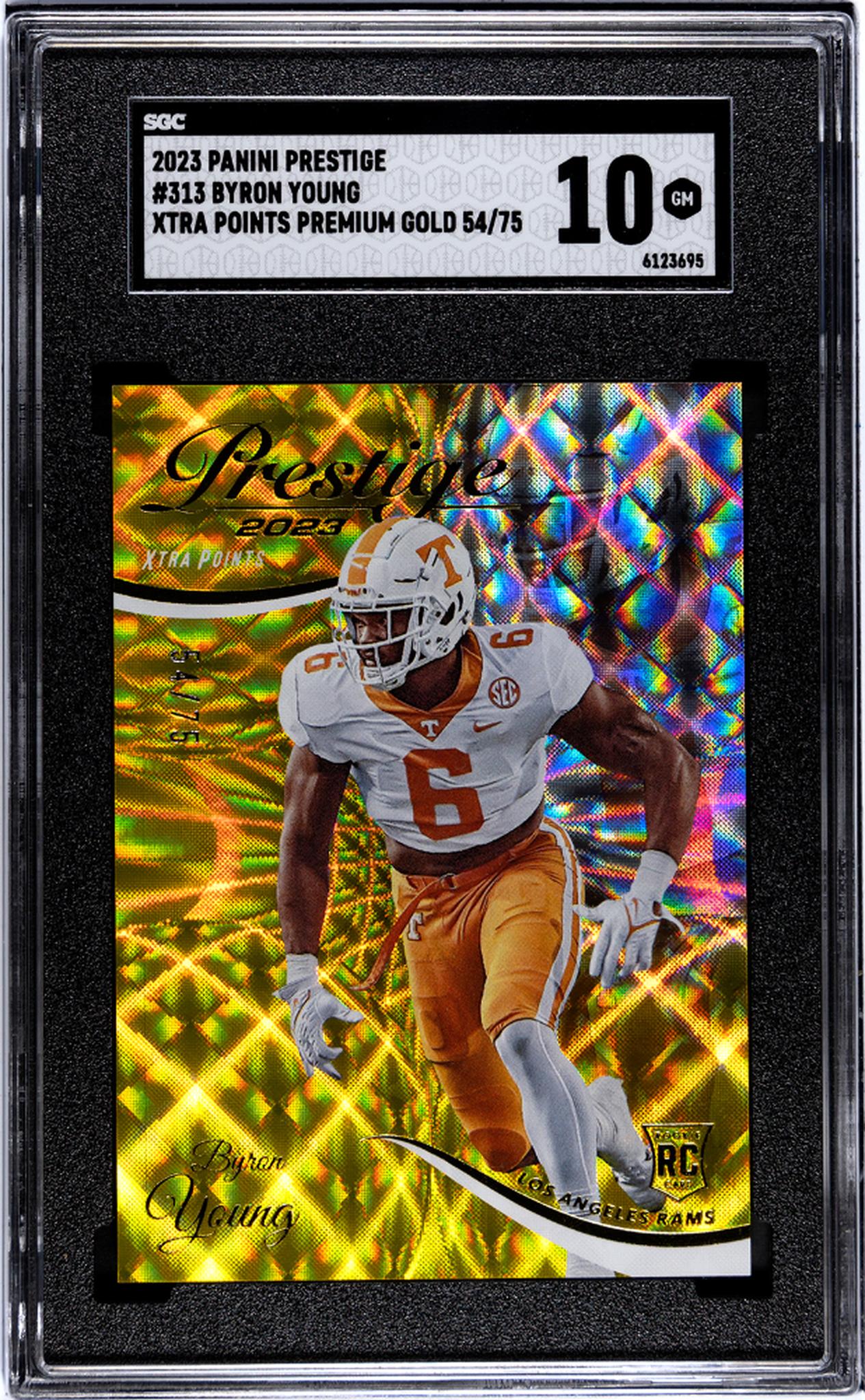 2023 Panini Prestige #313 Byron Young Gold Rookie /75 SGC 10