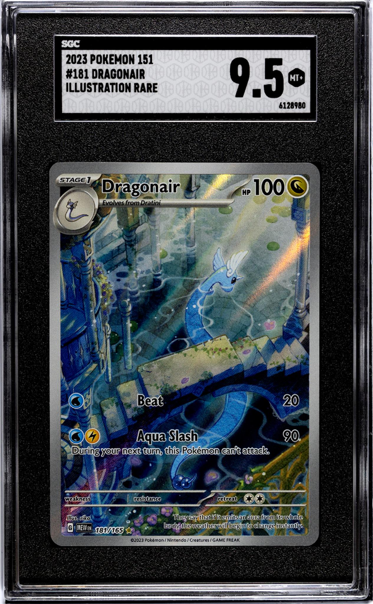 2023 Pokemon 151 #181 Dragonair Illustration Rare SGC 9.5
