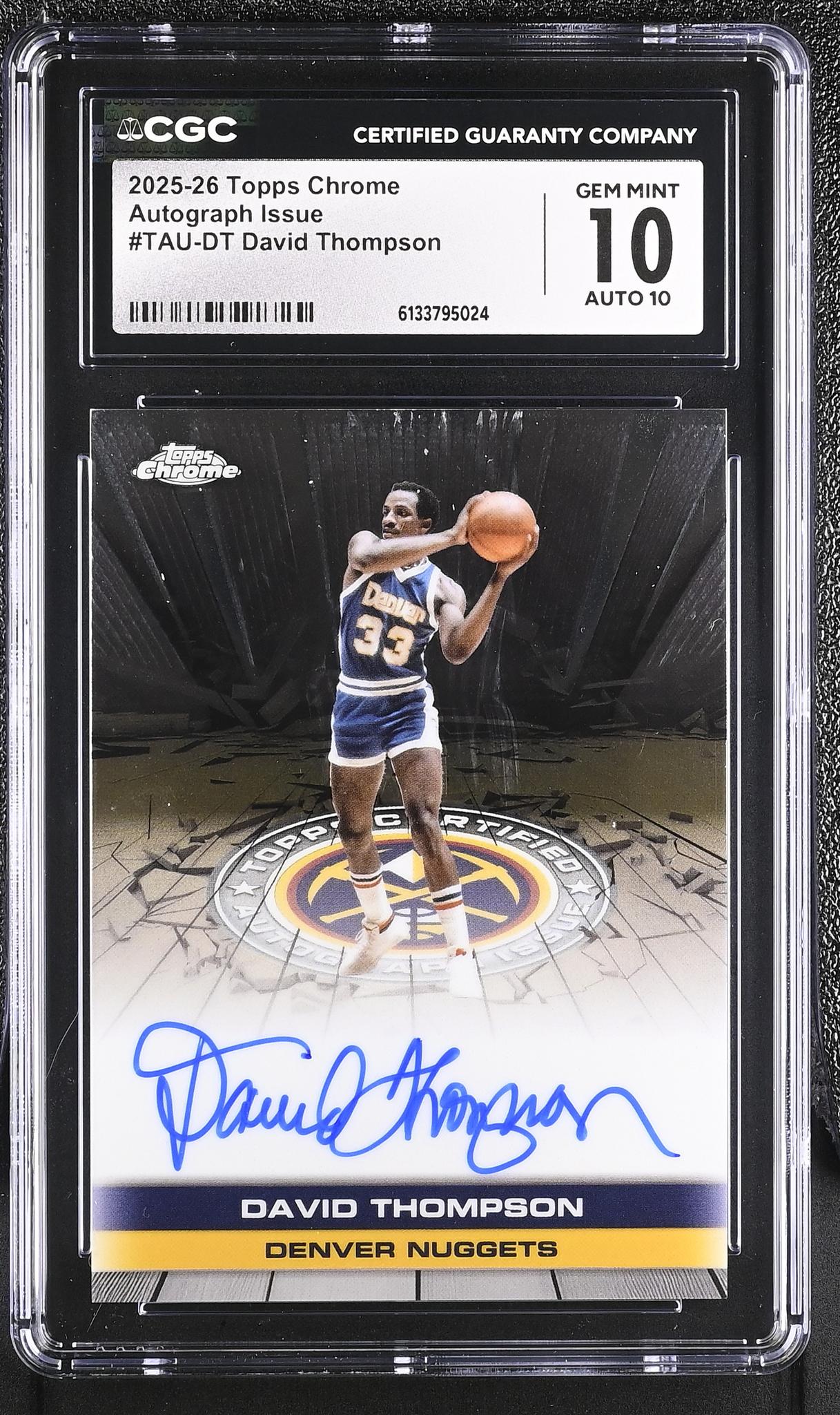 2025 Topps Chrome #TAU-DT David Thompson Autograph Issue Auto CGC 10