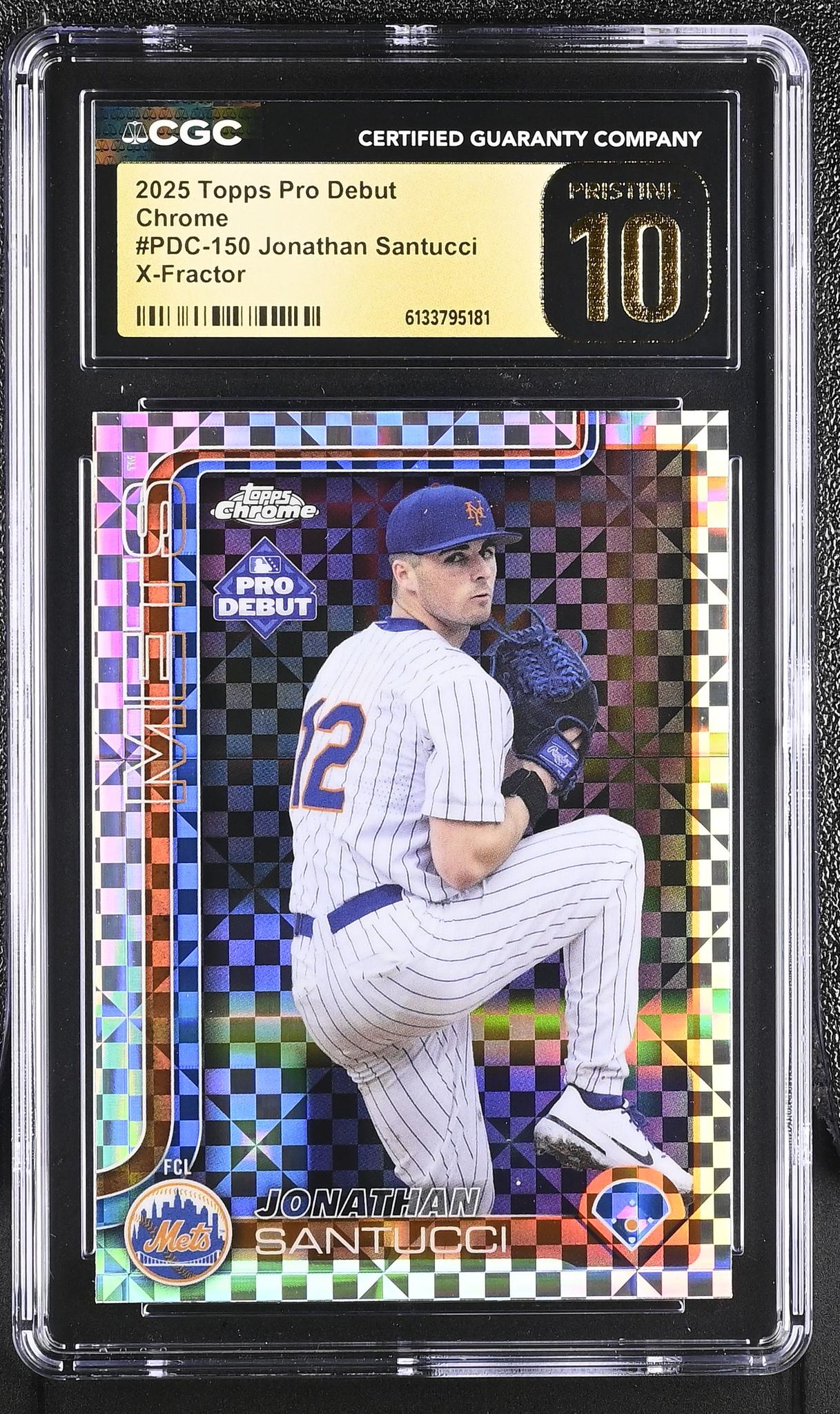 2025 Topps Chrome #PDC-150 Jonathan Santucci Pro Debut CGC 10