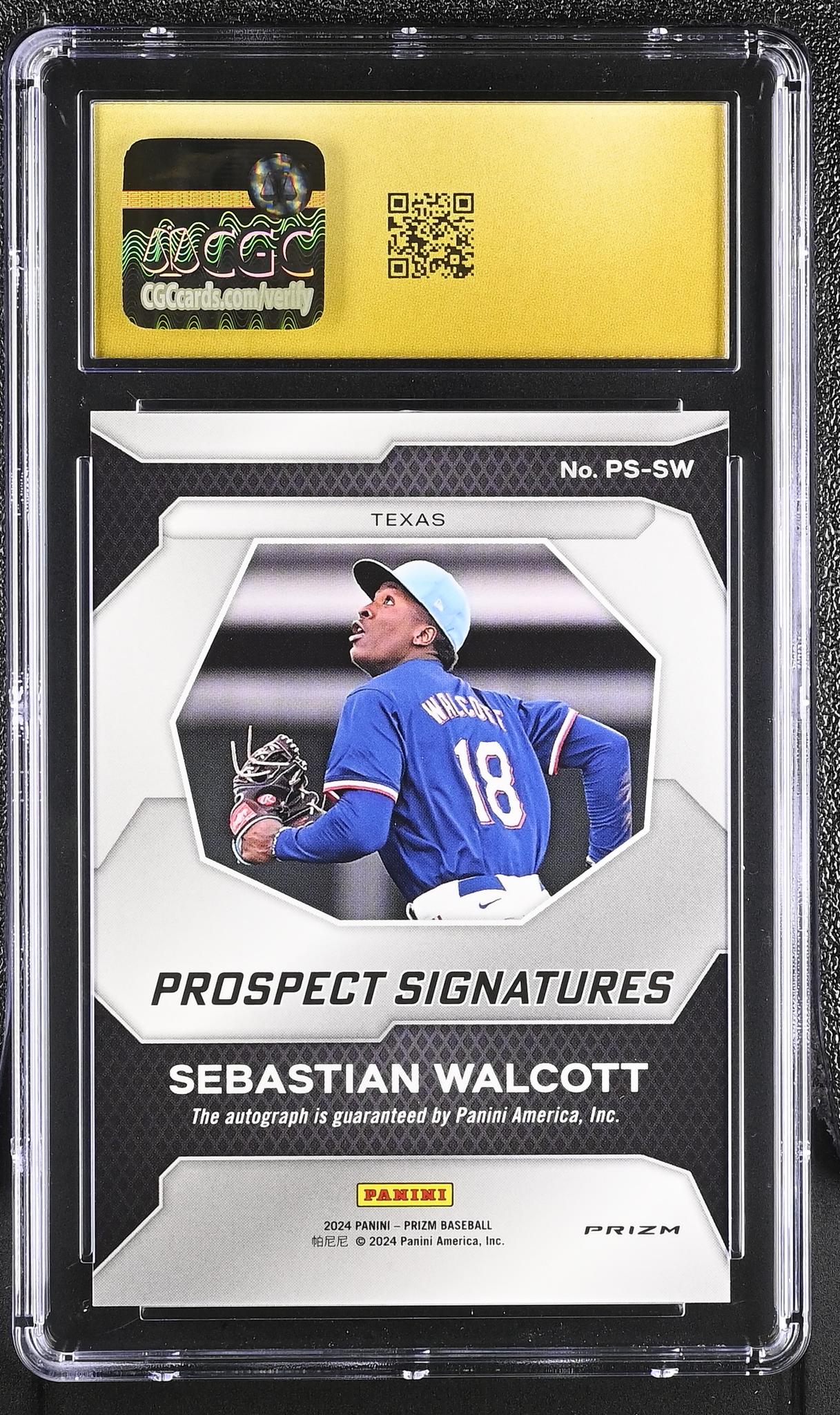 2024 Prizm #PS-SW Sebastian Walcott Prospect Signatures CGC 10