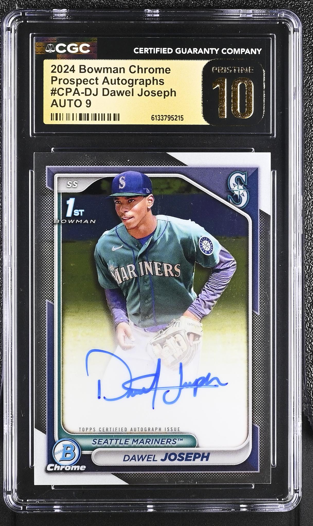 2024 Bowman Chrome #CPA-DJ Dawel Joseph Prospect Autographs Auto CGC 10