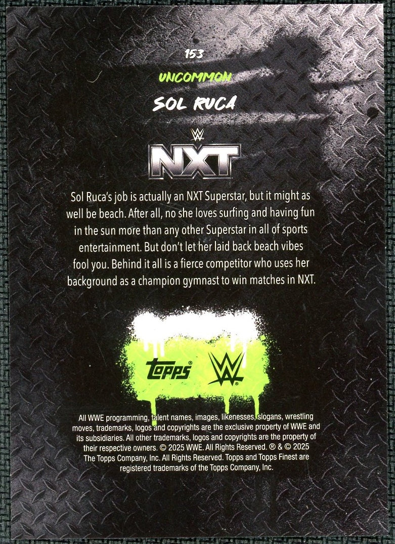 2025 Finest 153 Sol Ruca Uncommon Black Refractor /20