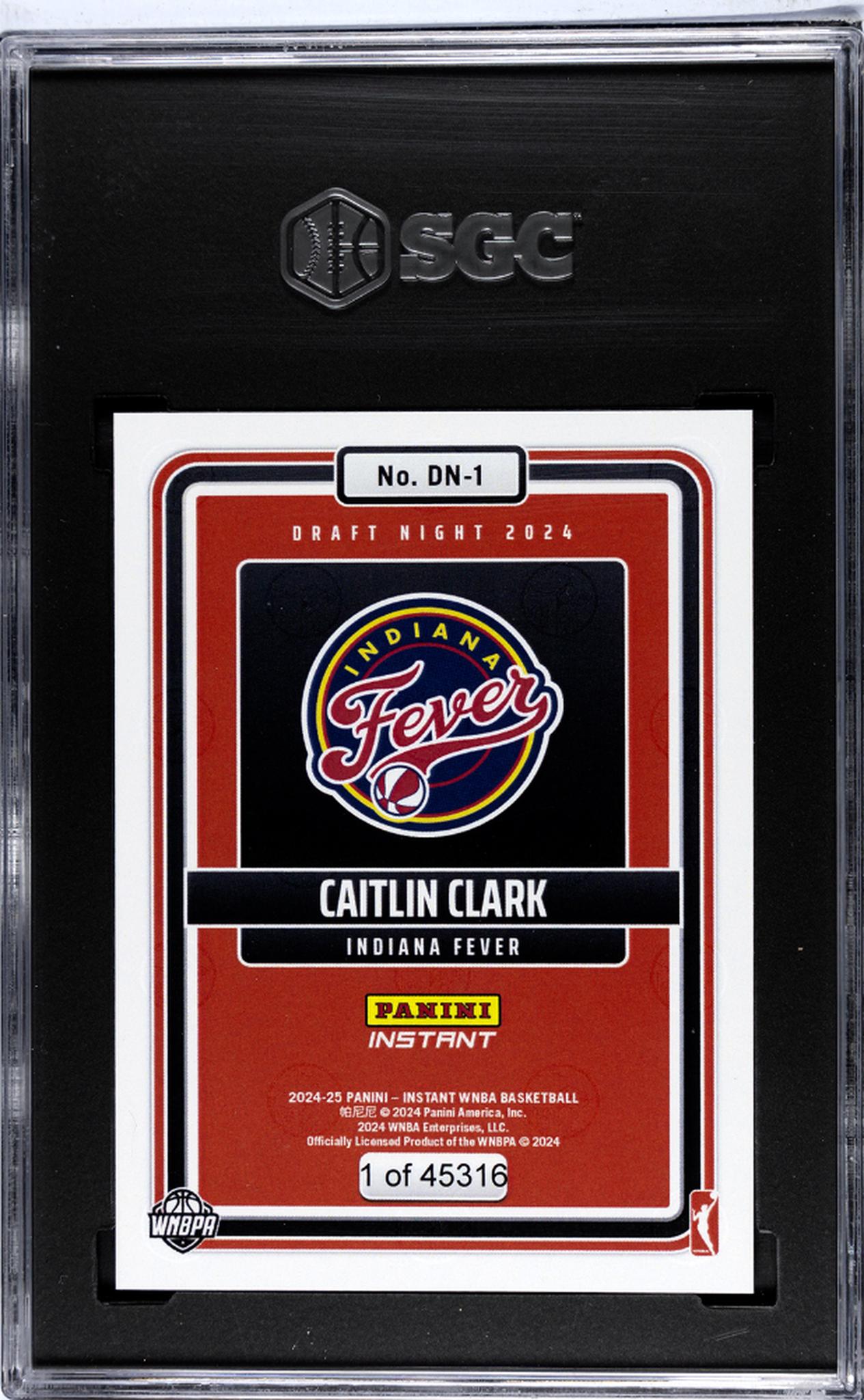 2024 Panini Instant #DN-1 Caitlin Clark Rookie 1 SGC 8.5