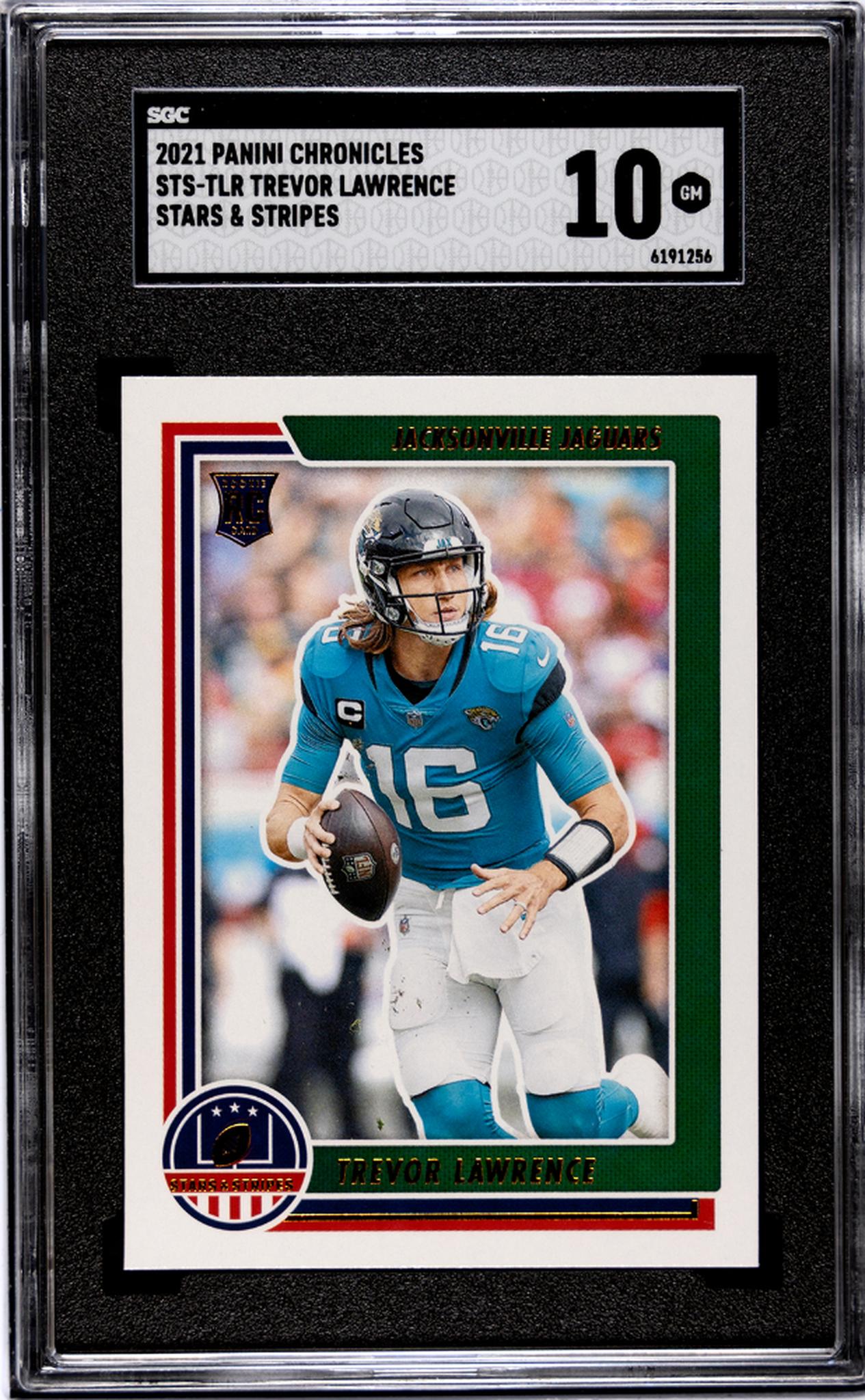 2021 Panini Chronicles Stars & Stripes Trevor Lawrence #STS-TLR RC SGC 10