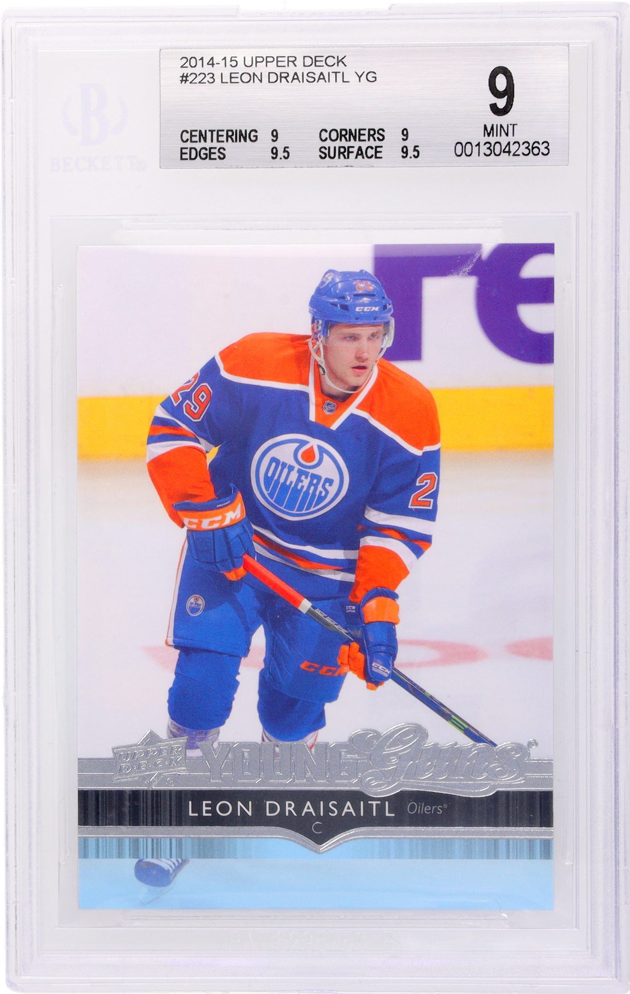 2014 Upper Deck #223 Leon Draisaitl Young Guns BGS 9