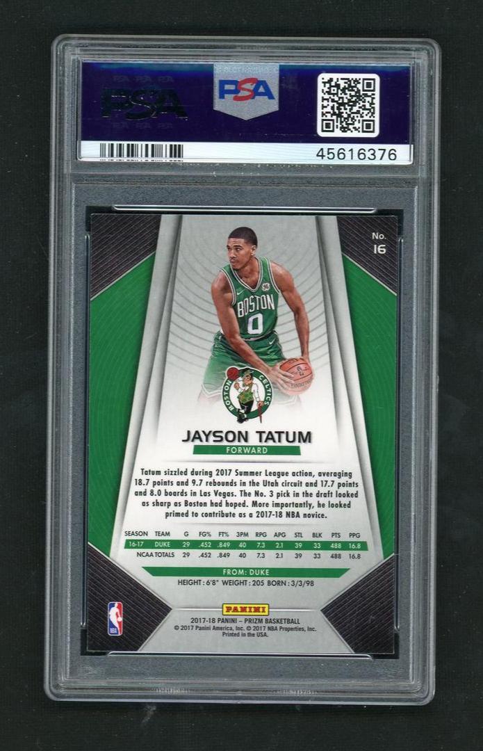 2017 Panini Prizm Jayson Tatum #16 PSA 9