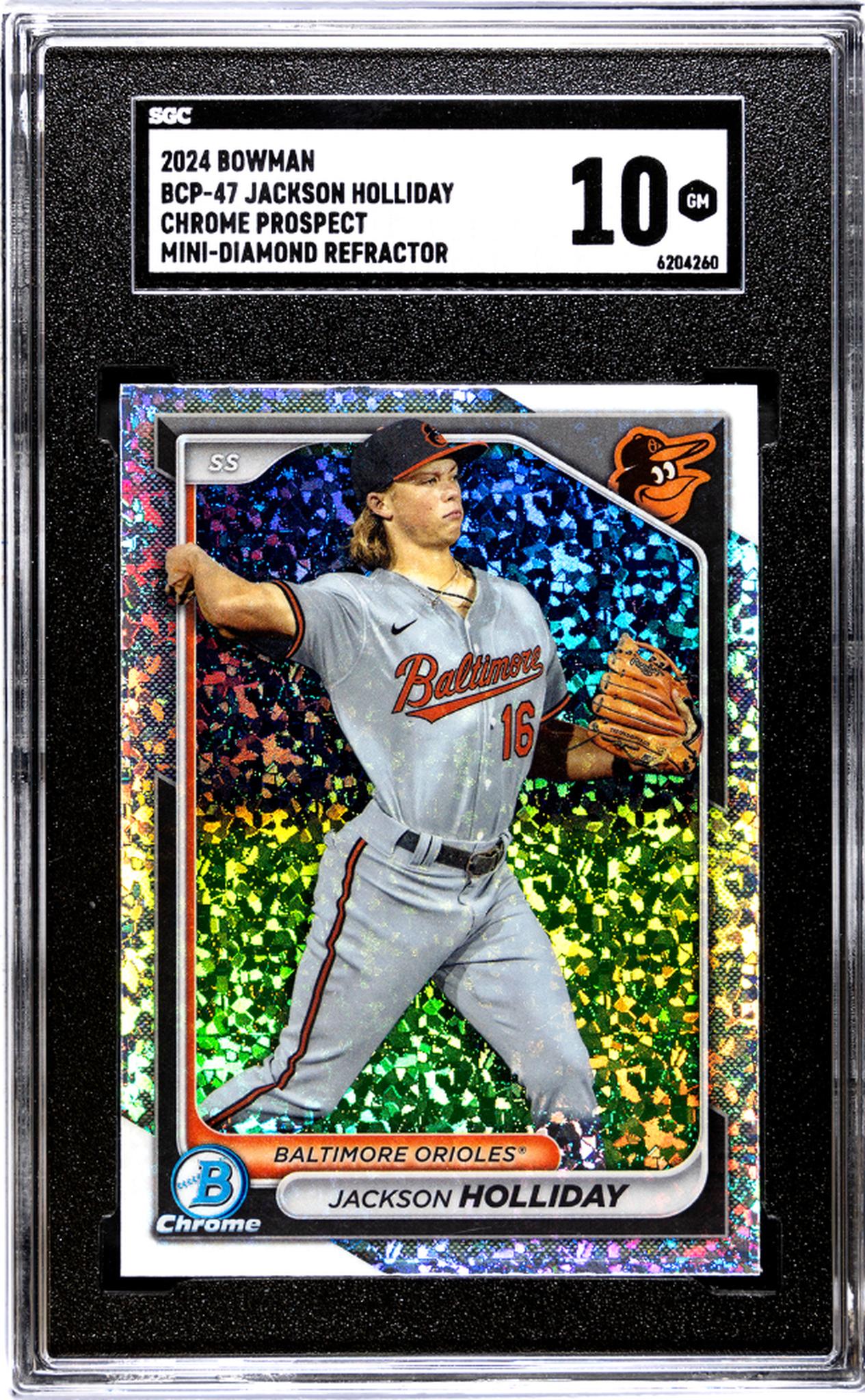 2024 Bowman #BCP-47 Jackson Holliday Chr. Pros. Mini-Diamond Ref. SGC 10