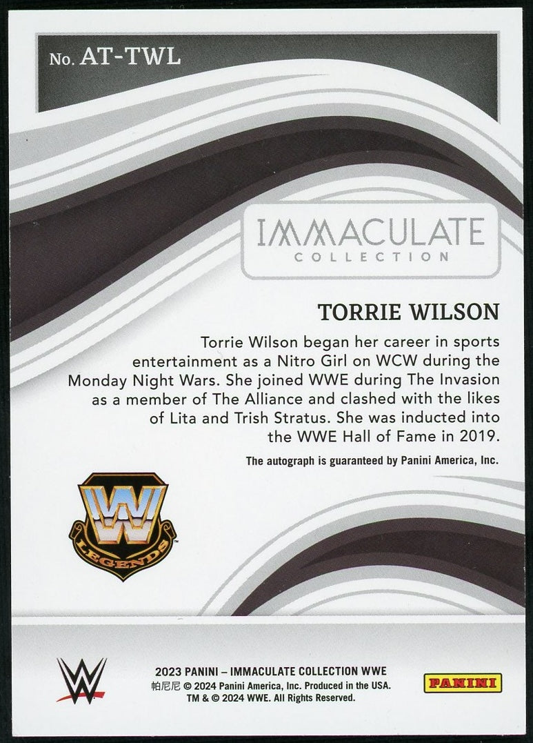 2023 Panini Immaculate WWE Torrie Wilson All Time Greats Auto /49
