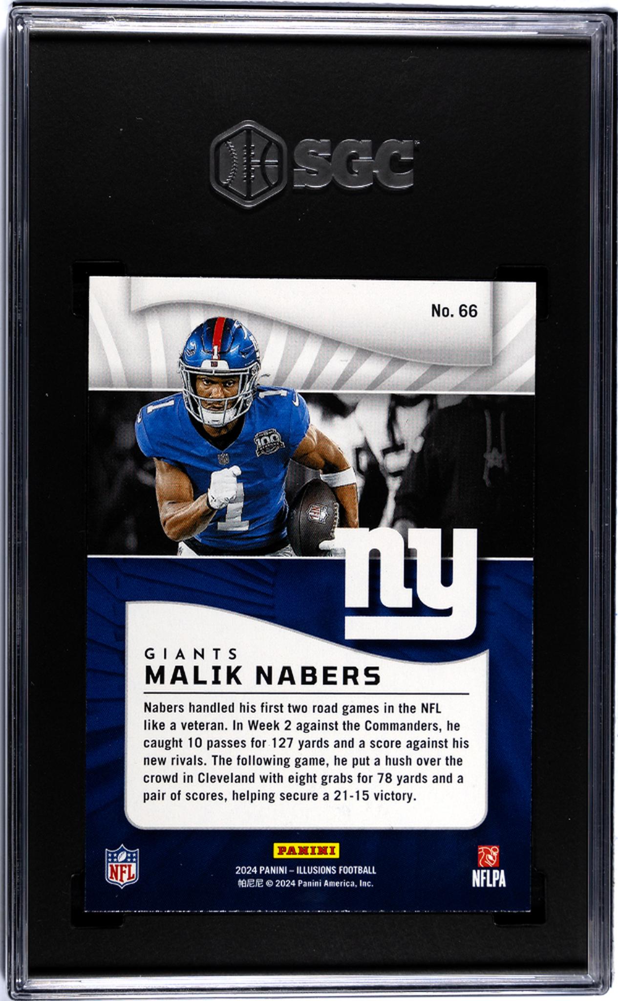 2024 Panini Illusions #66 Malik Nabers Retail SGC 9.5