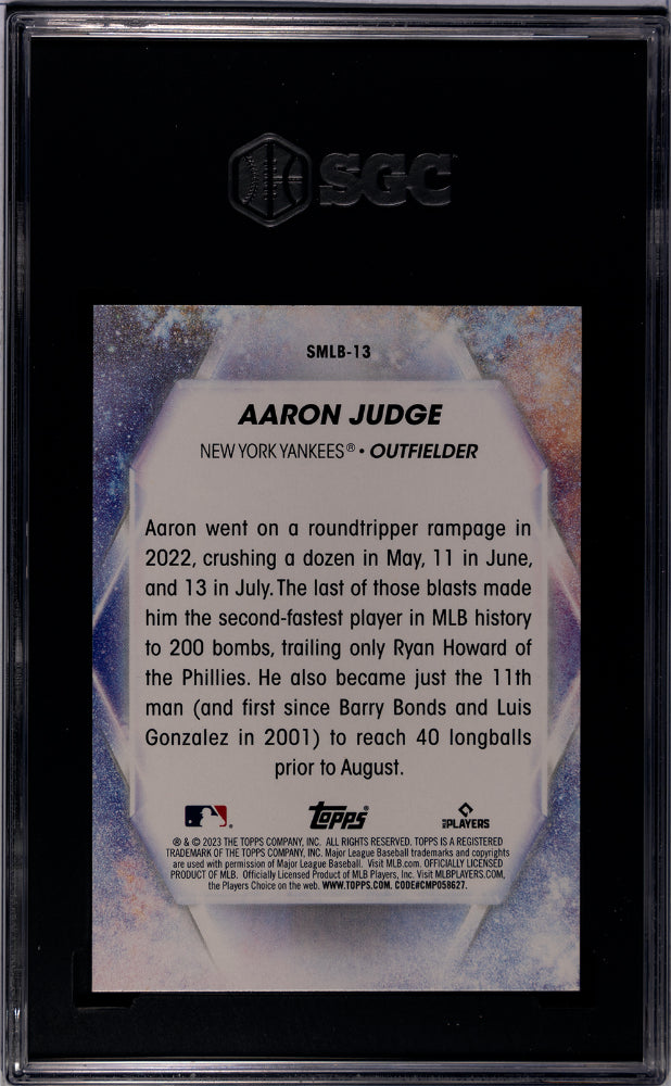 2023 Topps Stars of MLB Aaron Judge #SMLB-13 SGC 10