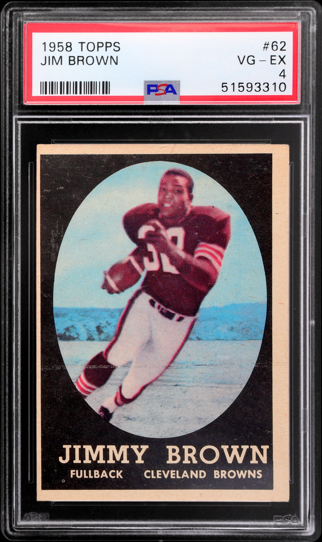 1958 Topps #62 Jim Brown PSA 4