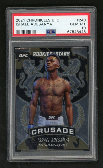 2021 Panini Chronicles UFC Israel Adesanya #240 Crusade PSA 10