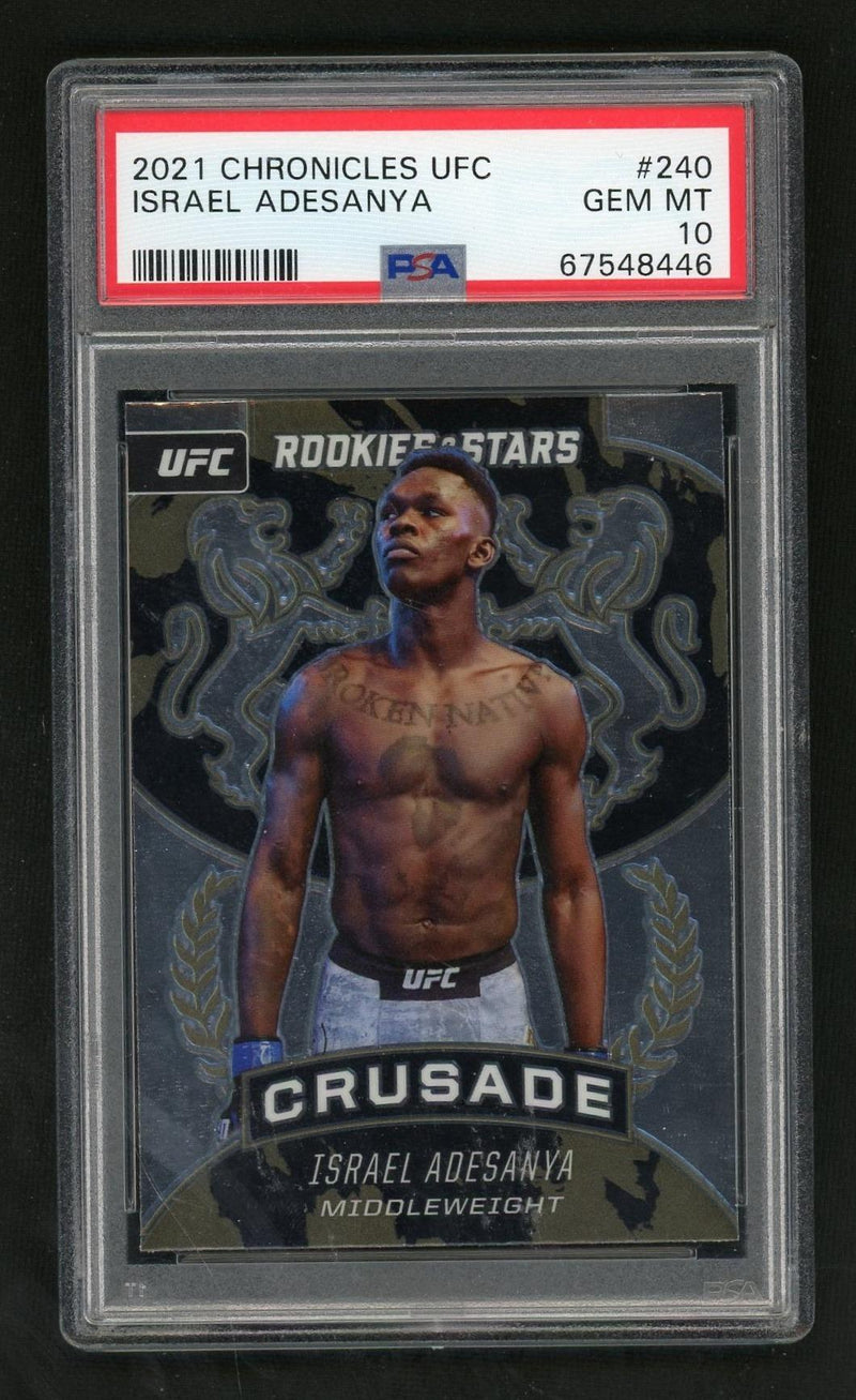 2021 Panini Chronicles UFC Israel Adesanya #240 Crusade PSA 10