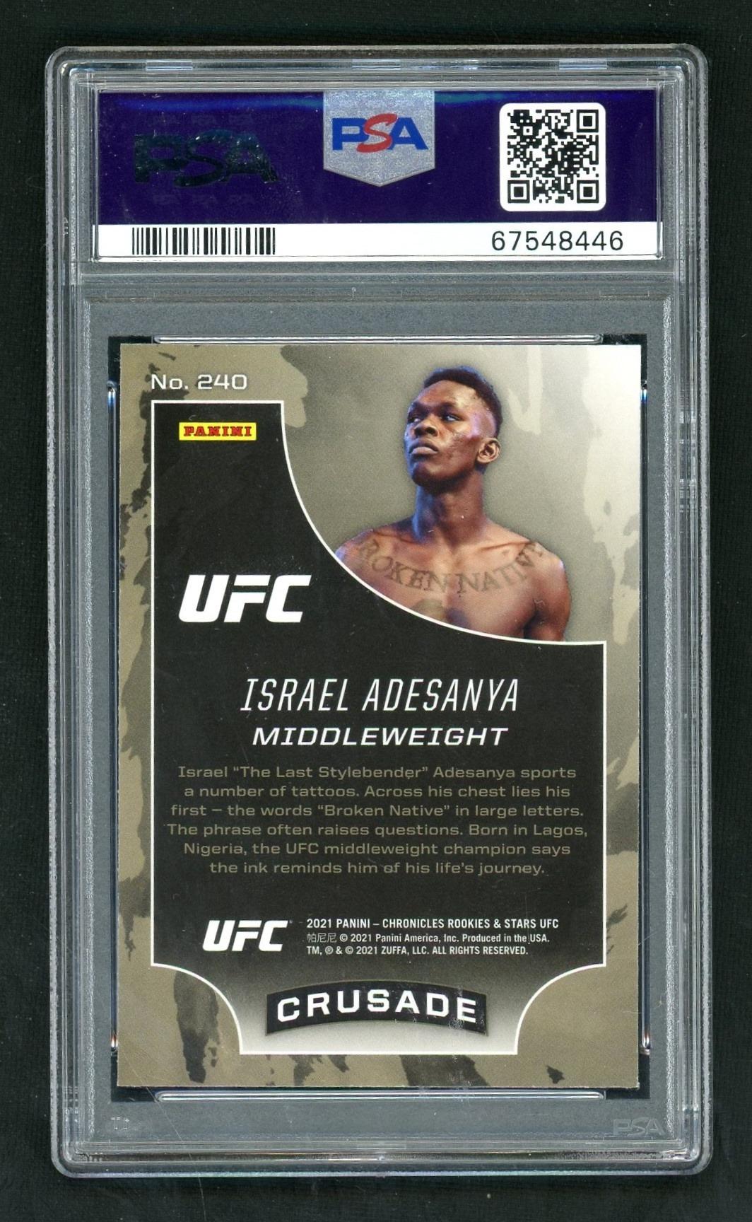 2021 Panini Chronicles UFC Israel Adesanya #240 PSA 10