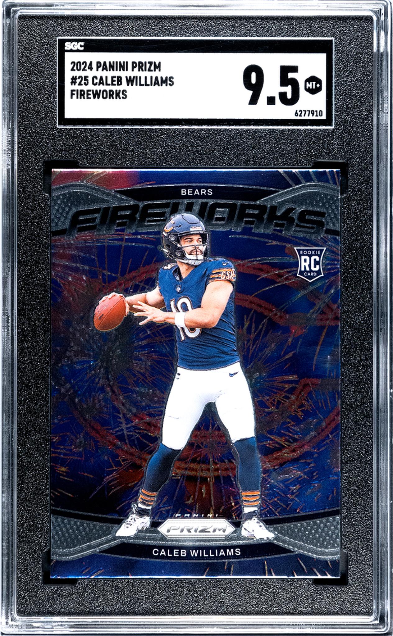 2024 Panini Prizm #25 Caleb Williams Fireworks SGC 9.5