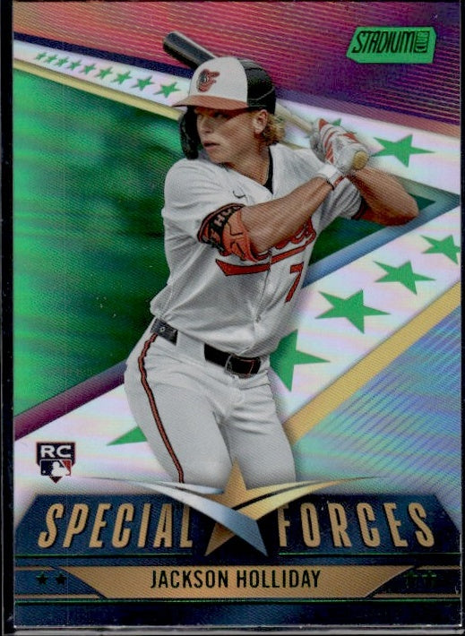 2024 Topps Stadium Club Rookie Special Forces Green /50 #SF-3 Jackson Holliday