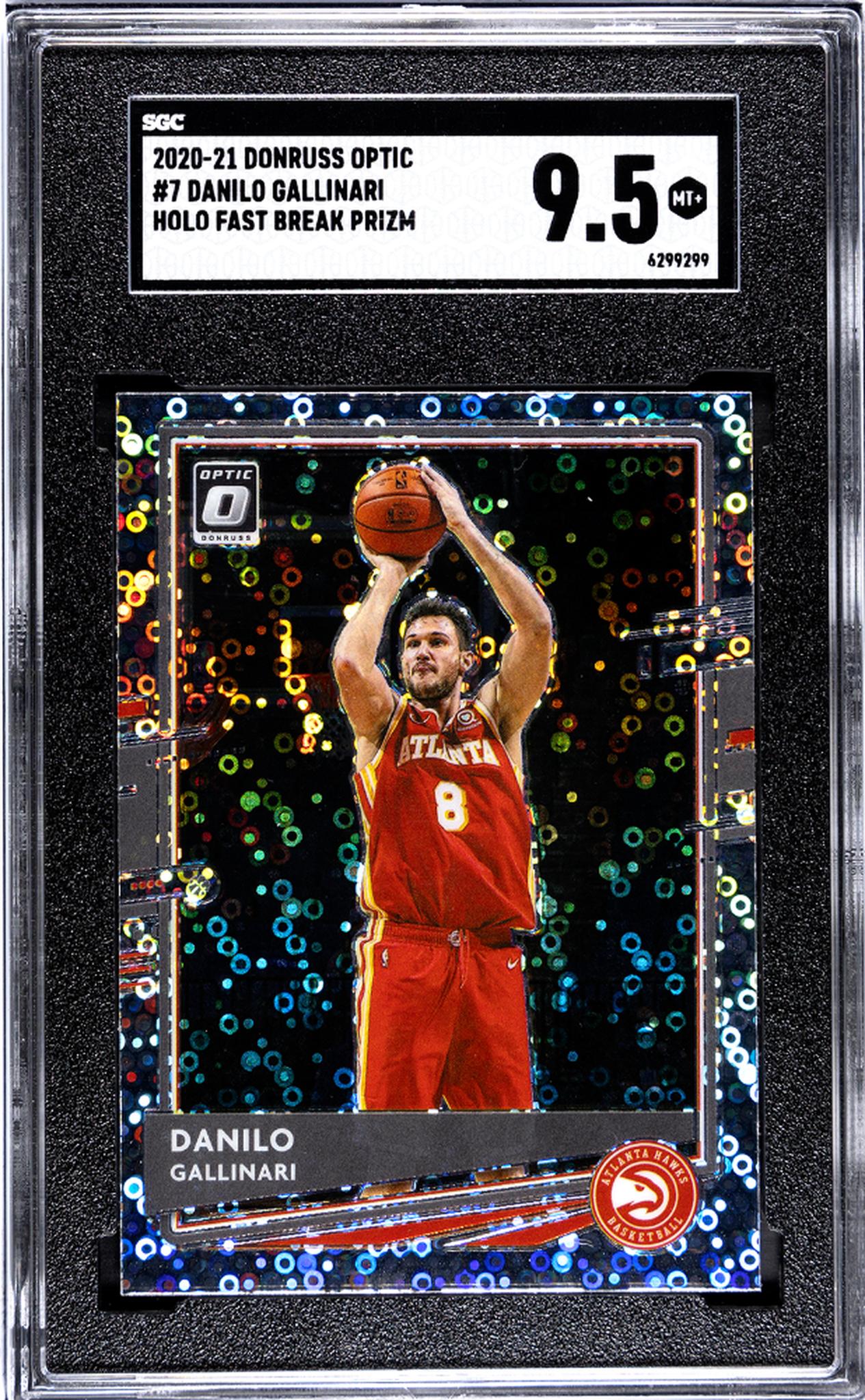 2020-21 Donruss Optic #7 Danilo Gallinari Holo Fast Break Prizm SGC 9.5