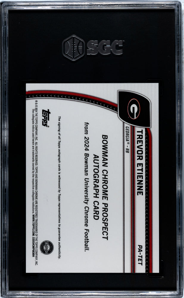 2024 Bowman U Chrome Prospect Autographs Trevor Etienne #PA-TET Auto SGC 10