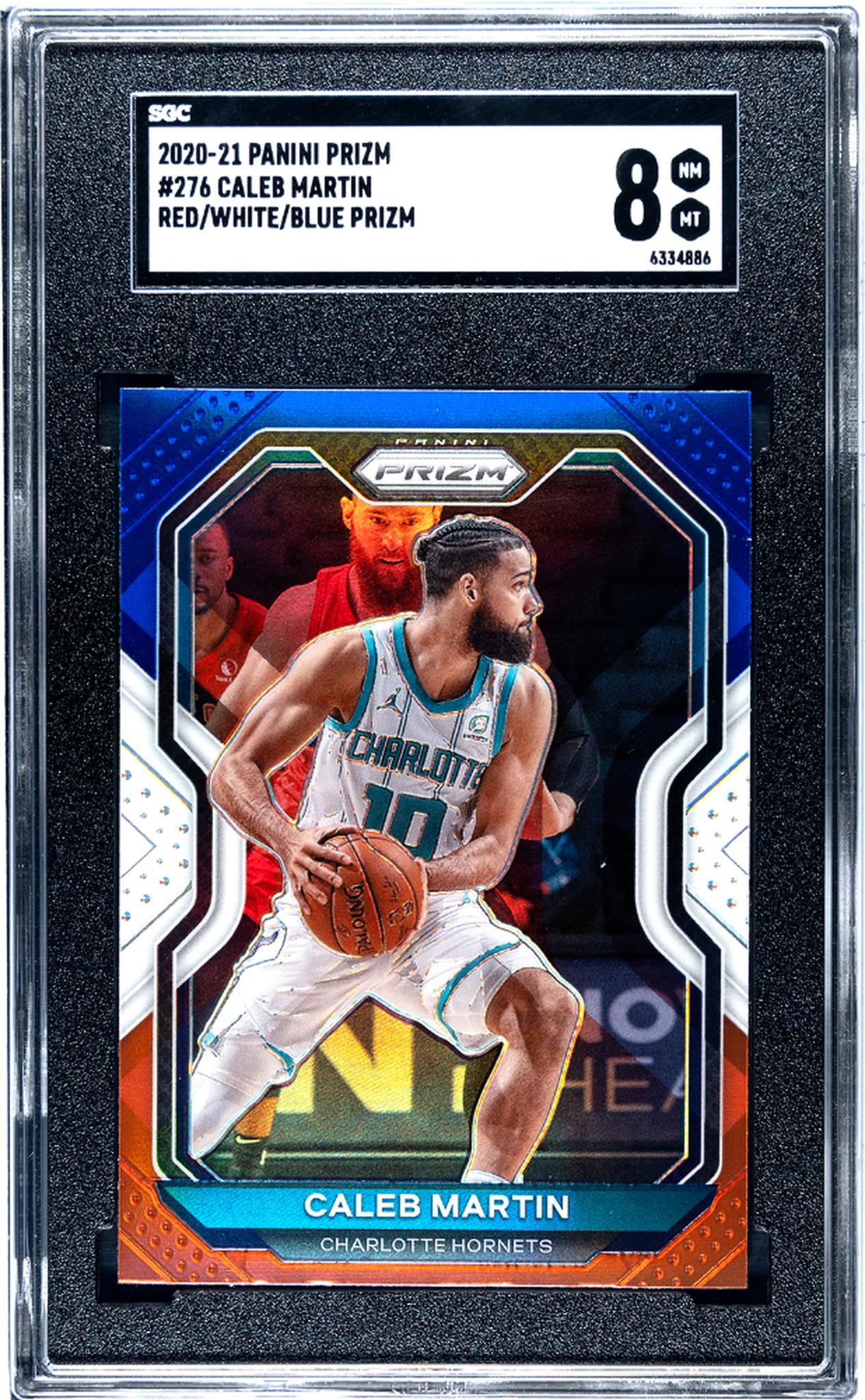 2020-21 Panini Prizm #276 Caleb Martin Red/White/Blue Prizm SGC 8