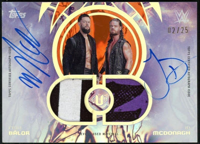 2025 Topps WWE Finn Bálor JD McDonagh Tag Team Relic Auto #TTA-BMD /25