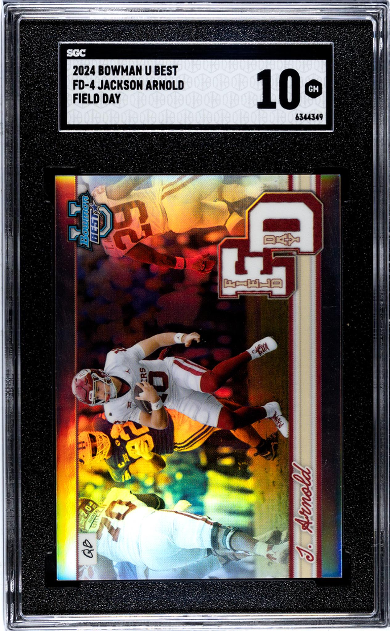 2024 Topps Bowman U Best Field Day Jackson Arnold #FD-4 SGC 10